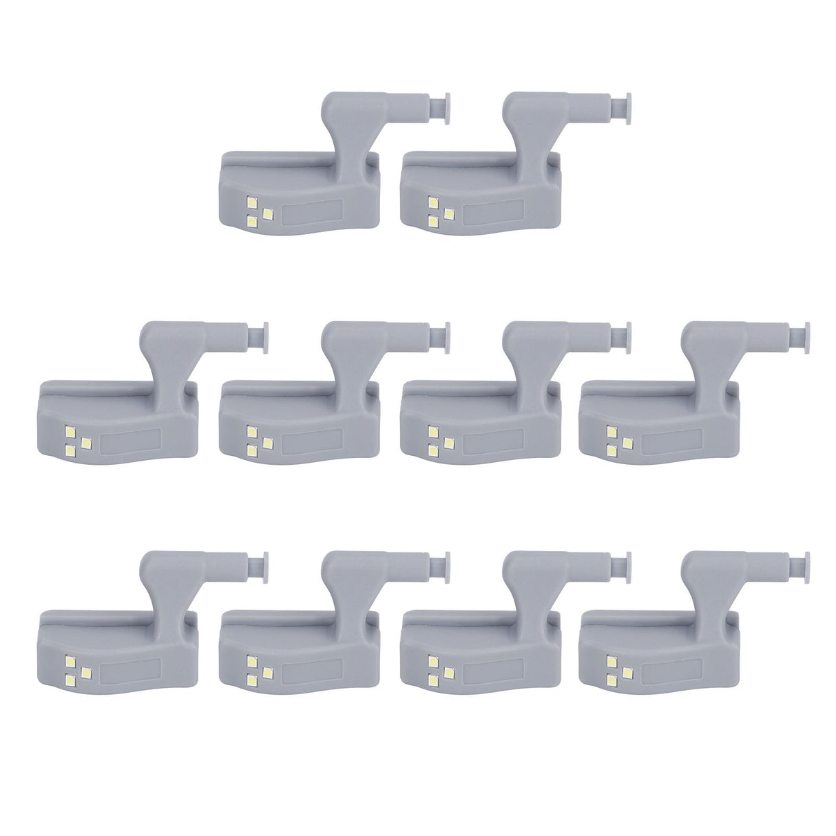 10Set Hinge LED Sensor Light Set Home Cabinet Cupboard Closet Drawer Induction LampWarm Light