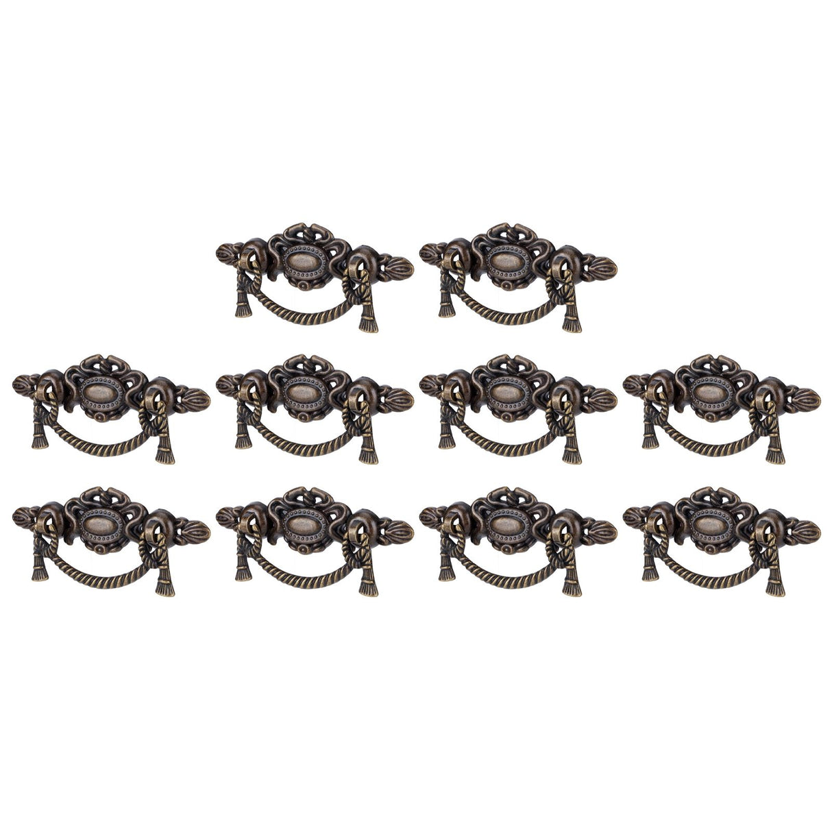 10 Sets Kitchen Drawer Cabinet Door Handle Furniture Knobs Hardware Cupboard Antique Pull Handles
