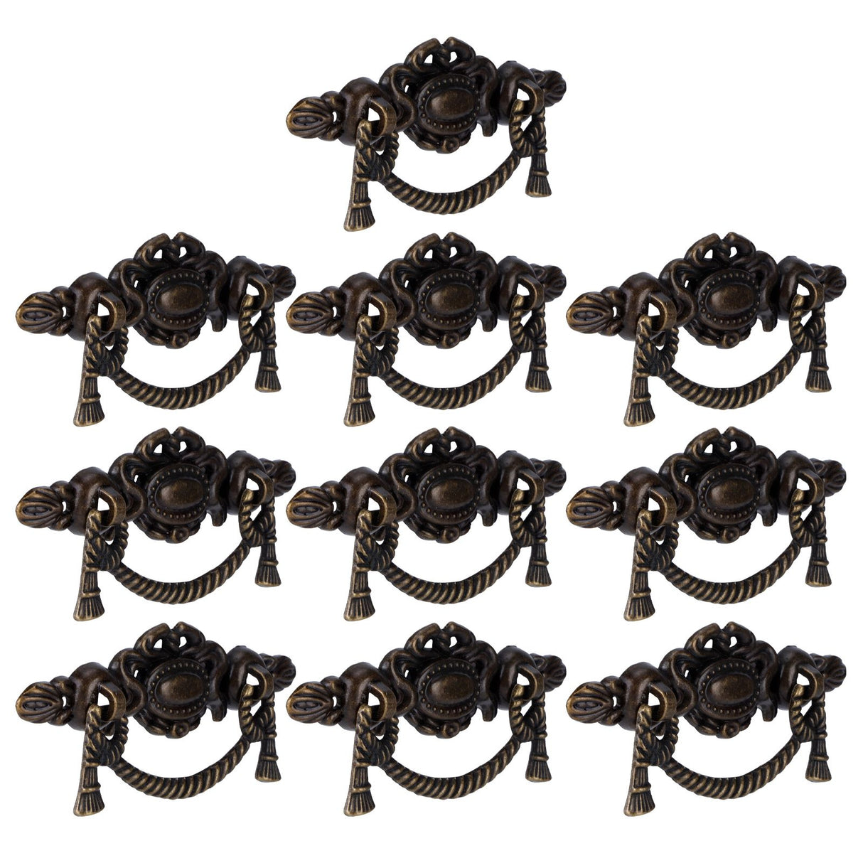 10 Sets Kitchen Drawer Cabinet Door Handle Furniture Knobs Hardware Cupboard Antique Pull Handles