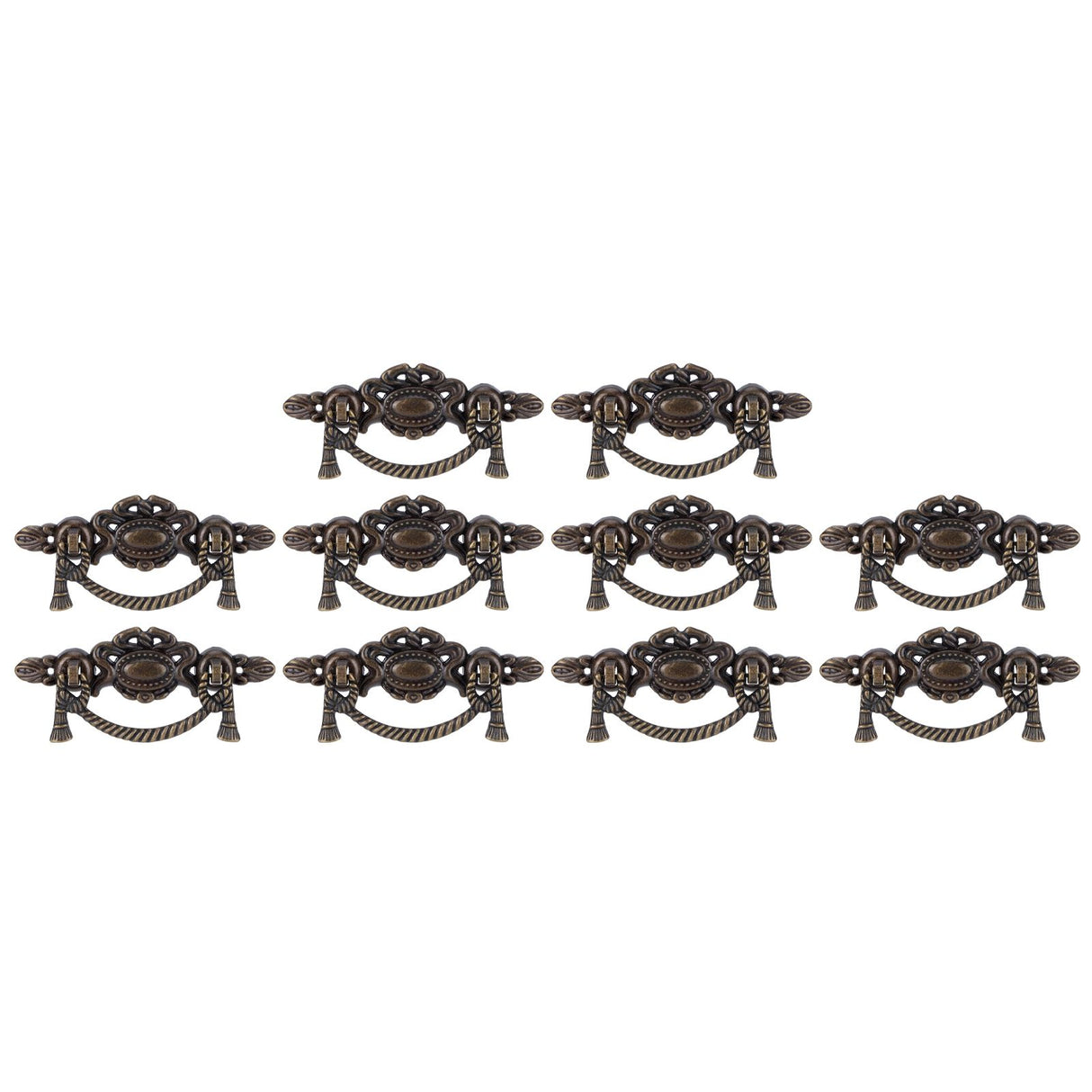 10 Sets Kitchen Drawer Cabinet Door Handle Furniture Knobs Hardware Cupboard Antique Pull Handles