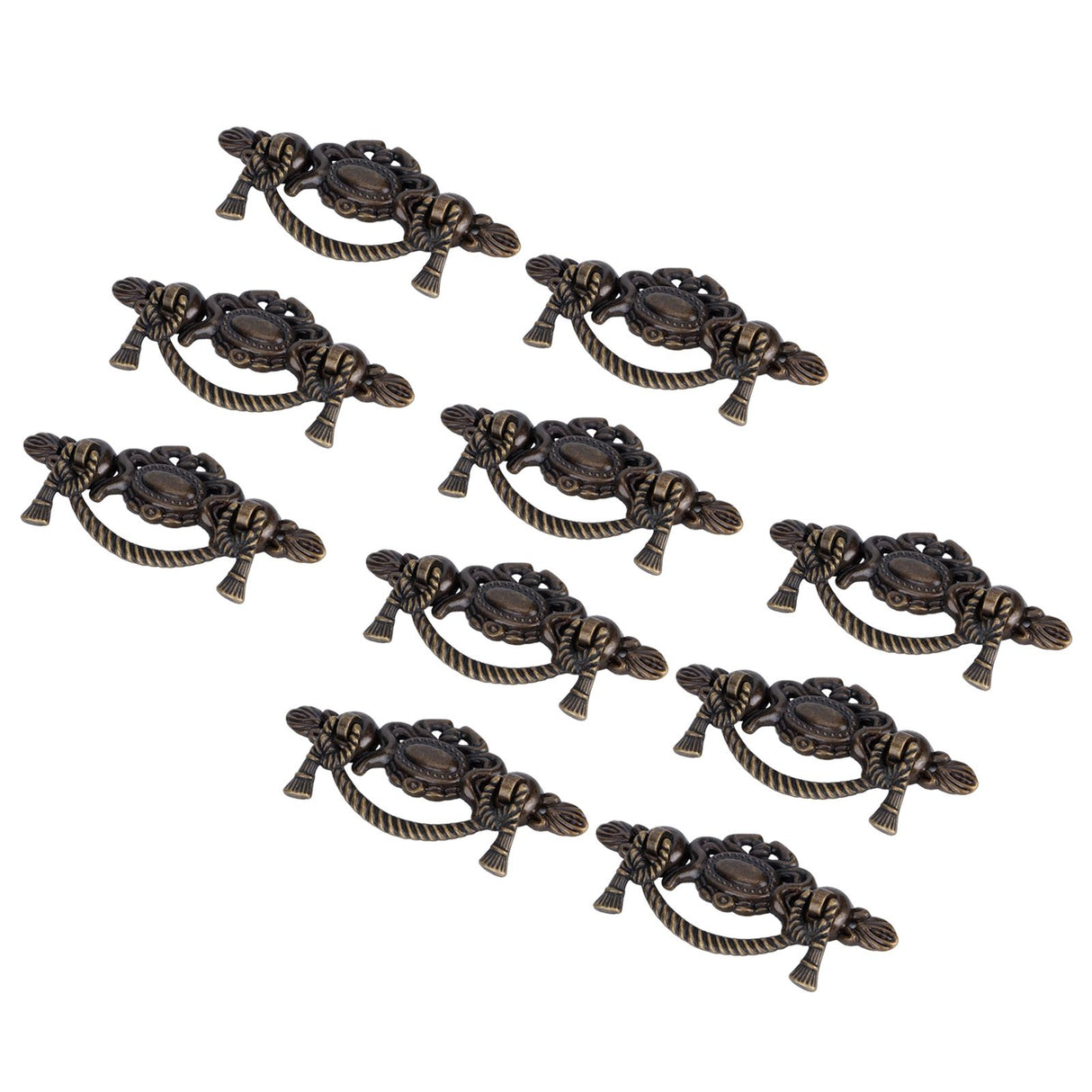 10 Sets Kitchen Drawer Cabinet Door Handle Furniture Knobs Hardware Cupboard Antique Pull Handles