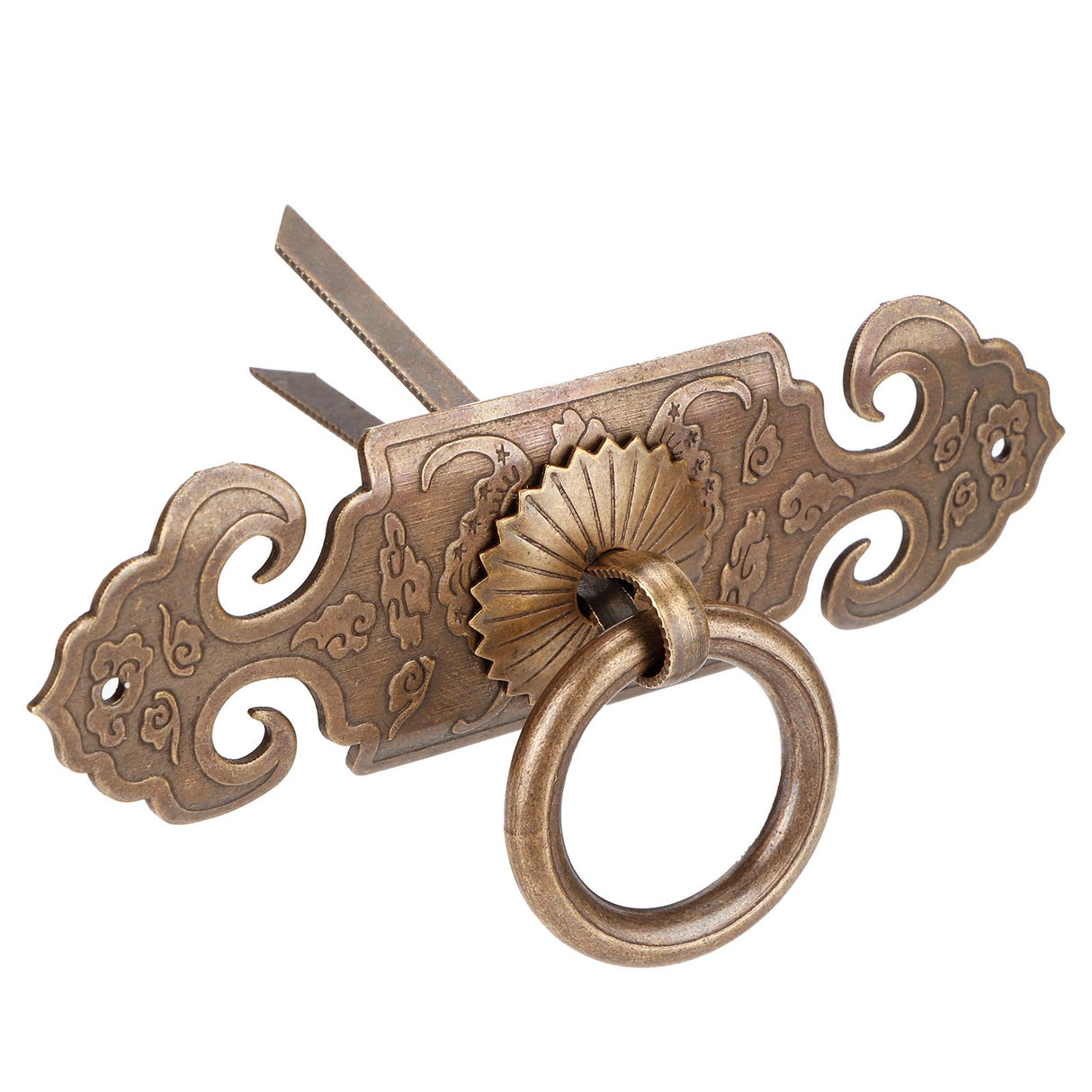 2 Sets Bat‑Shaped Handle Copper Antique Decorative Drawer Door Handle Knob for Shoe Cabinet