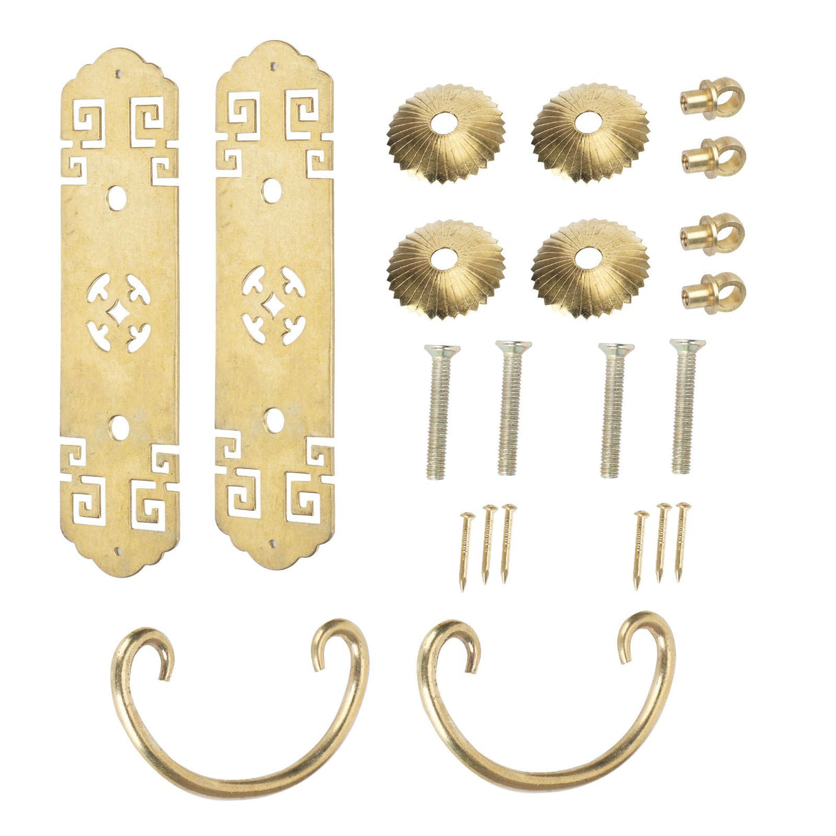 2 Sets Chinese Style Handle Antique Horizontal Drawer Bookstand Wardrobe Cabinet Door Handle
