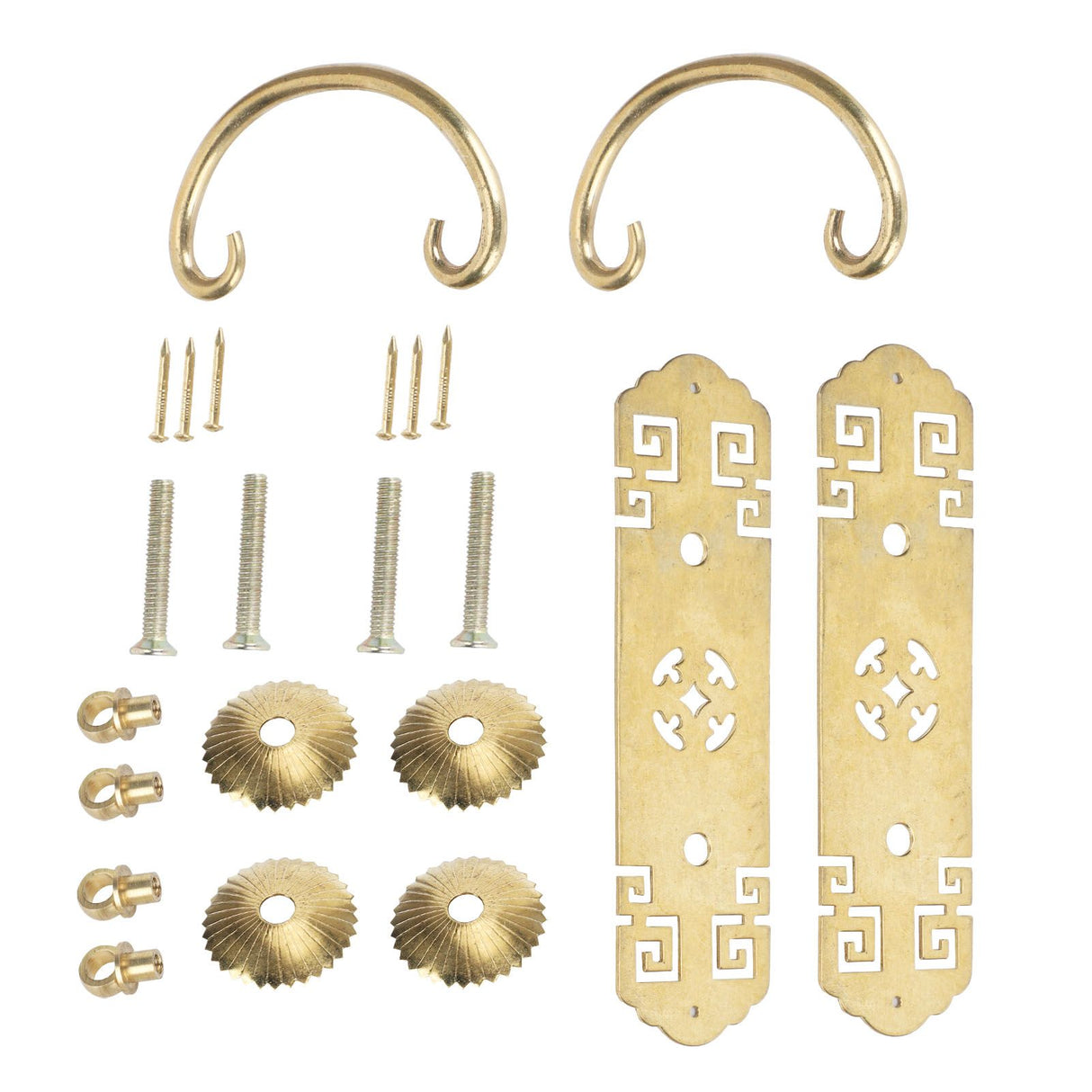 2 Sets Chinese Style Handle Antique Horizontal Drawer Bookstand Wardrobe Cabinet Door Handle