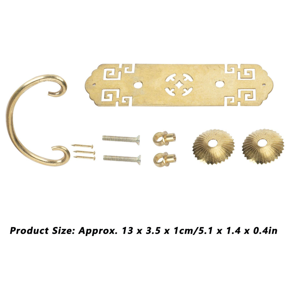 2 Sets Chinese Style Handle Antique Horizontal Drawer Bookstand Wardrobe Cabinet Door Handle