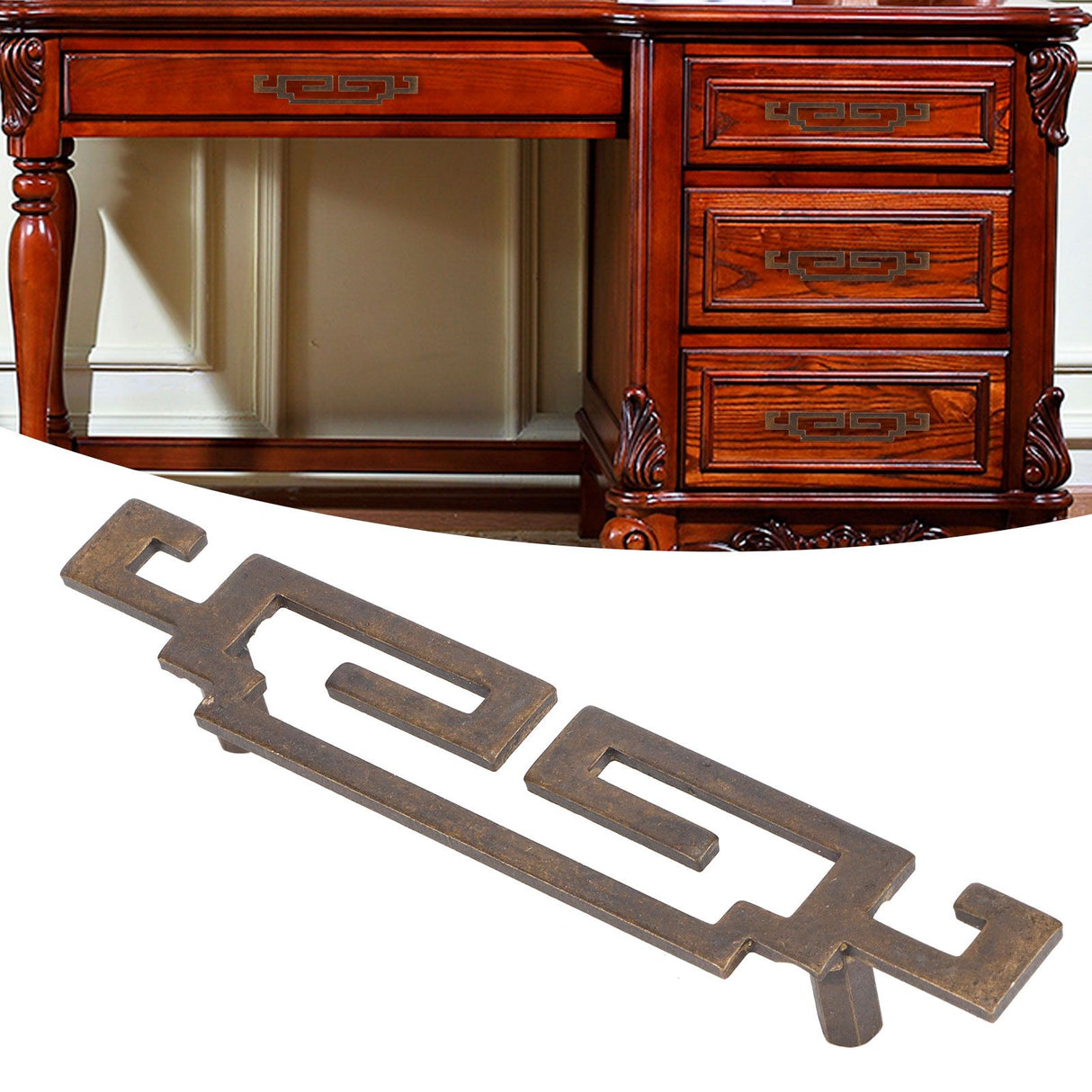 Shoe Cabinet Handle Antique Drawer Door Pull Knob Chinese Retro Style Furniture HardwareMedium Size Handle