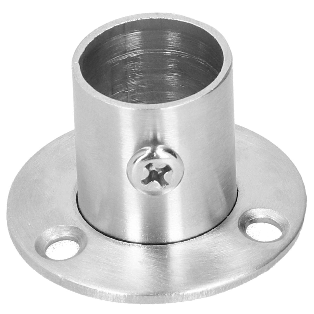 10Set Flanged Holder Base Thicken Stainless Steel Closet Rod Tube Bracket HardwaresΦ19