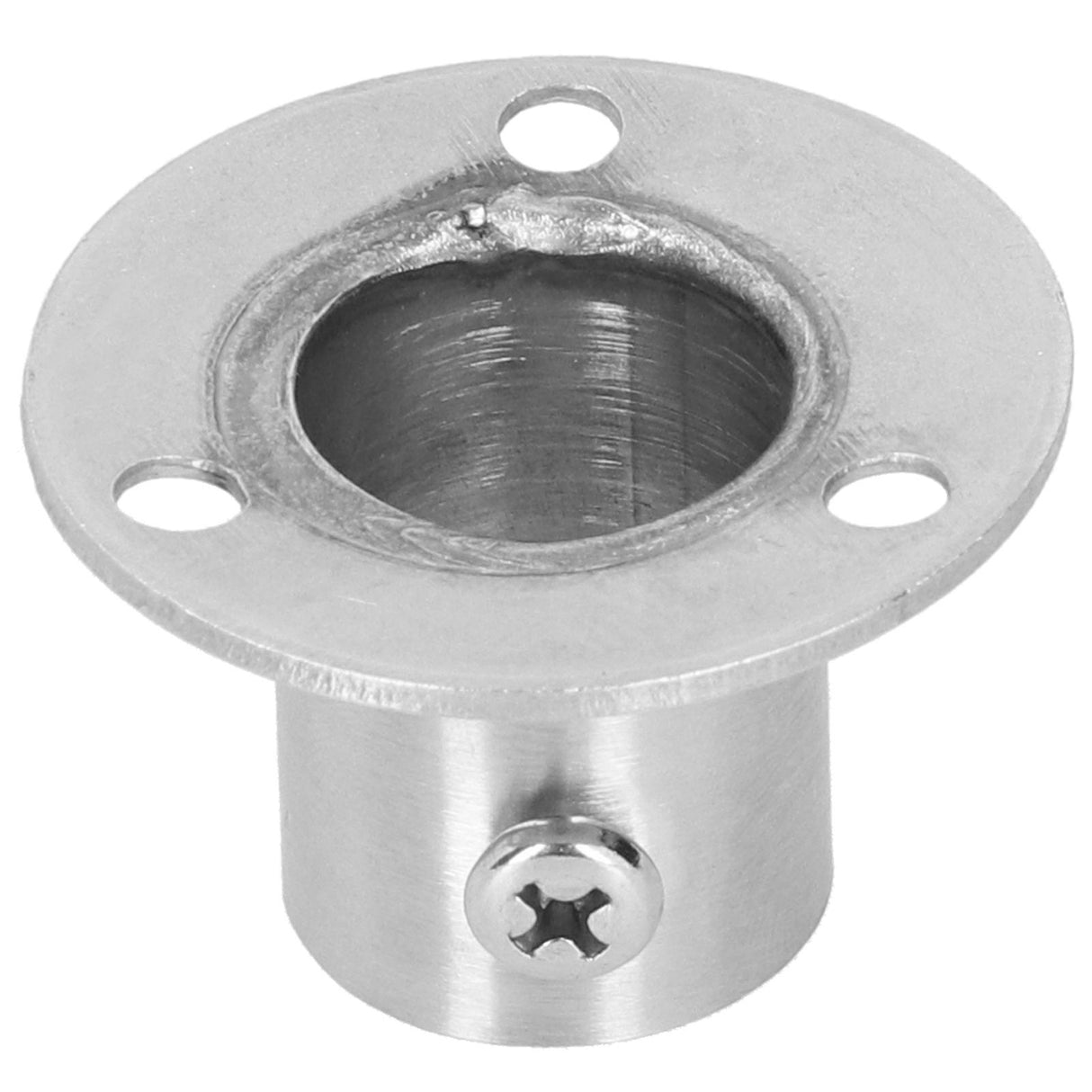 10Set Flanged Holder Base Thicken Stainless Steel Closet Rod Tube Bracket HardwaresΦ19