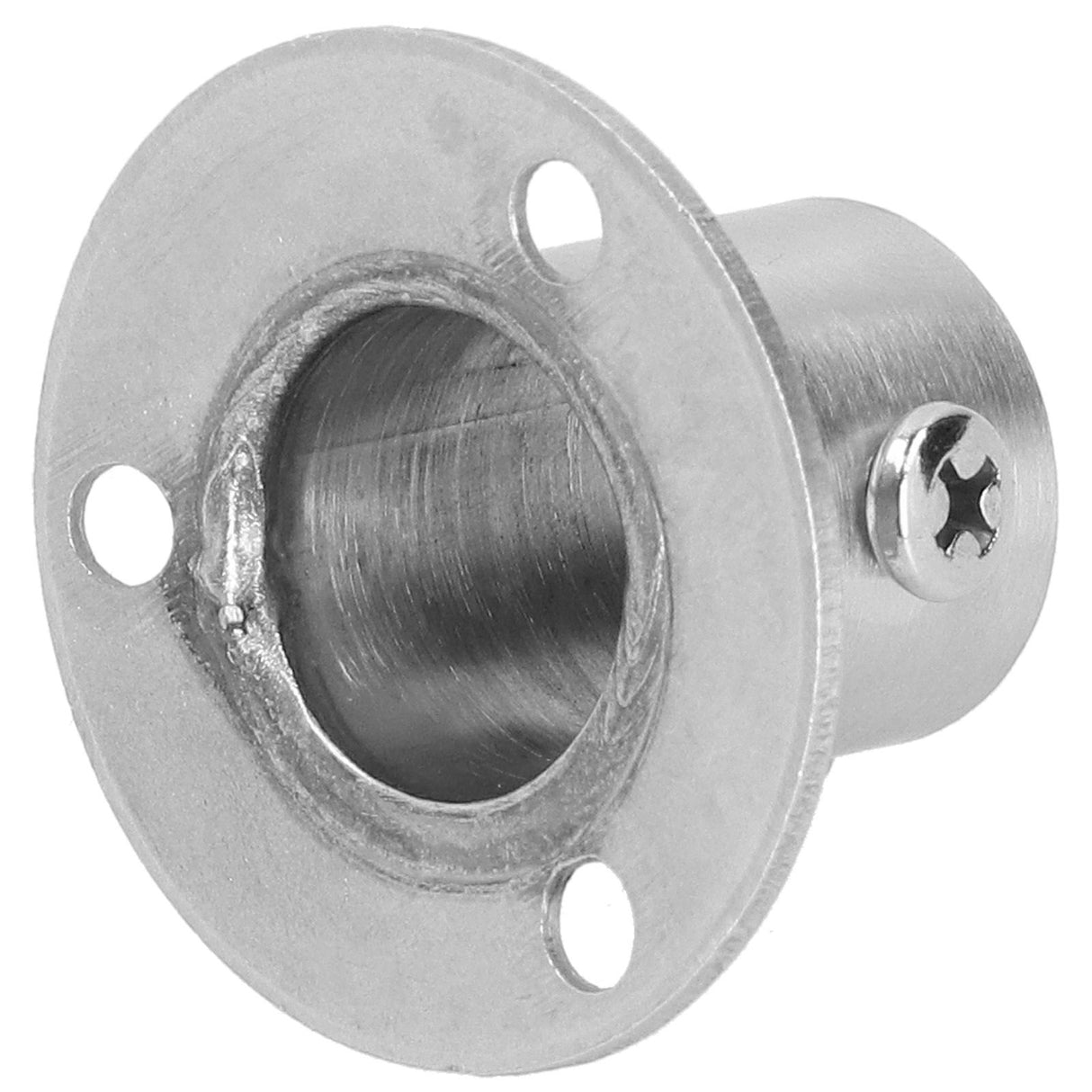 10Set Flanged Holder Base Thicken Stainless Steel Closet Rod Tube Bracket HardwaresΦ19