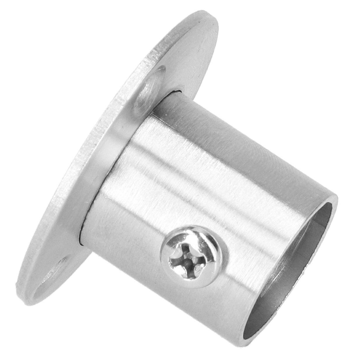 10Set Flanged Holder Base Thicken Stainless Steel Closet Rod Tube Bracket HardwaresΦ19