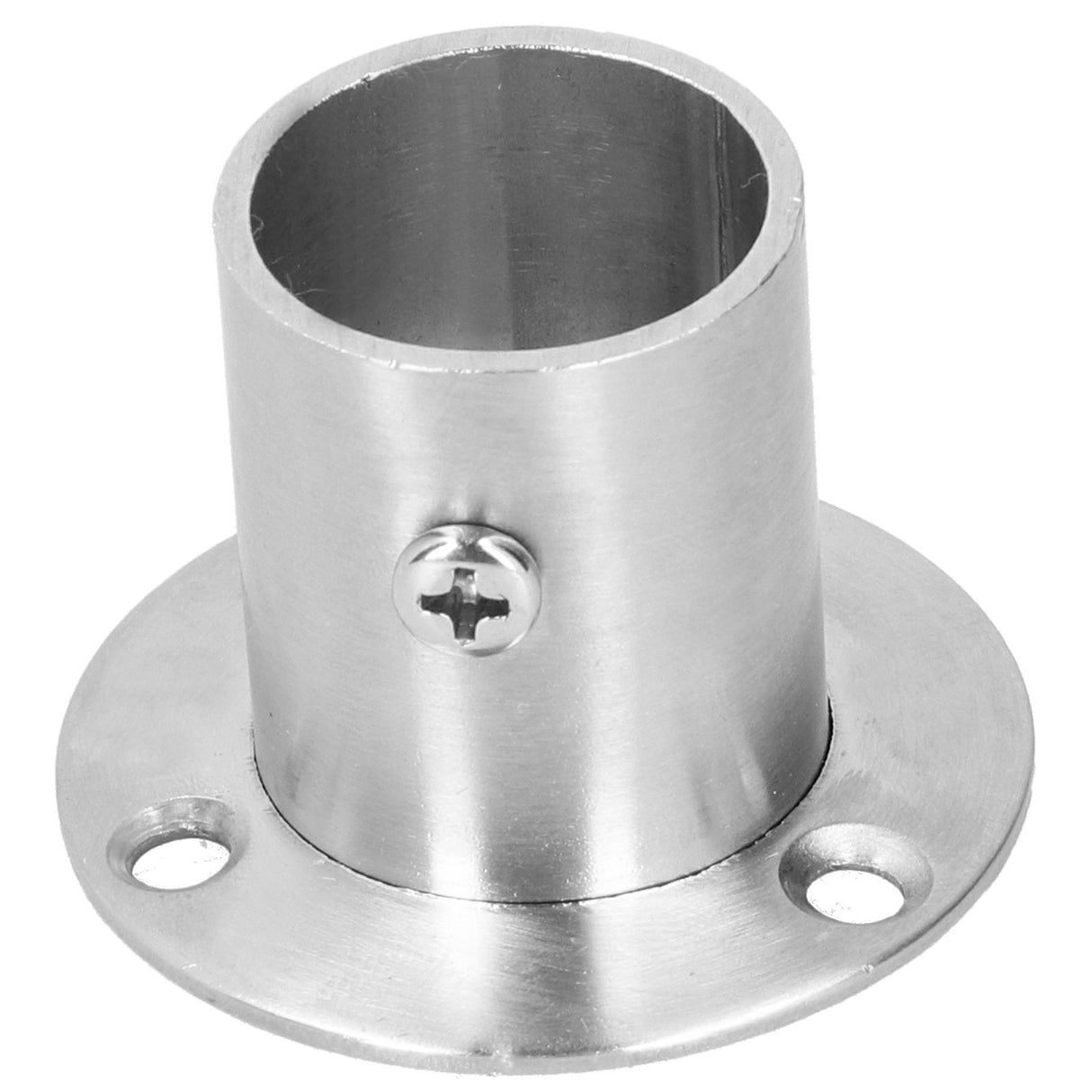 10Set Flanged Holder Base Thicken Stainless Steel Closet Rod Tube Bracket HardwaresΦ25