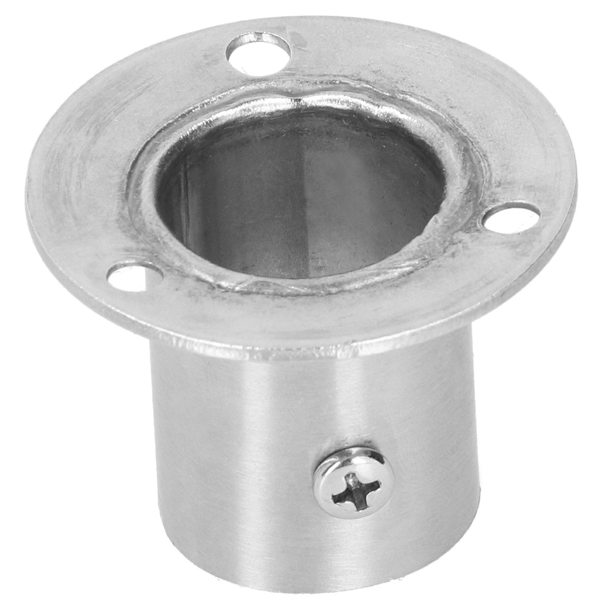 10Set Flanged Holder Base Thicken Stainless Steel Closet Rod Tube Bracket HardwaresΦ25