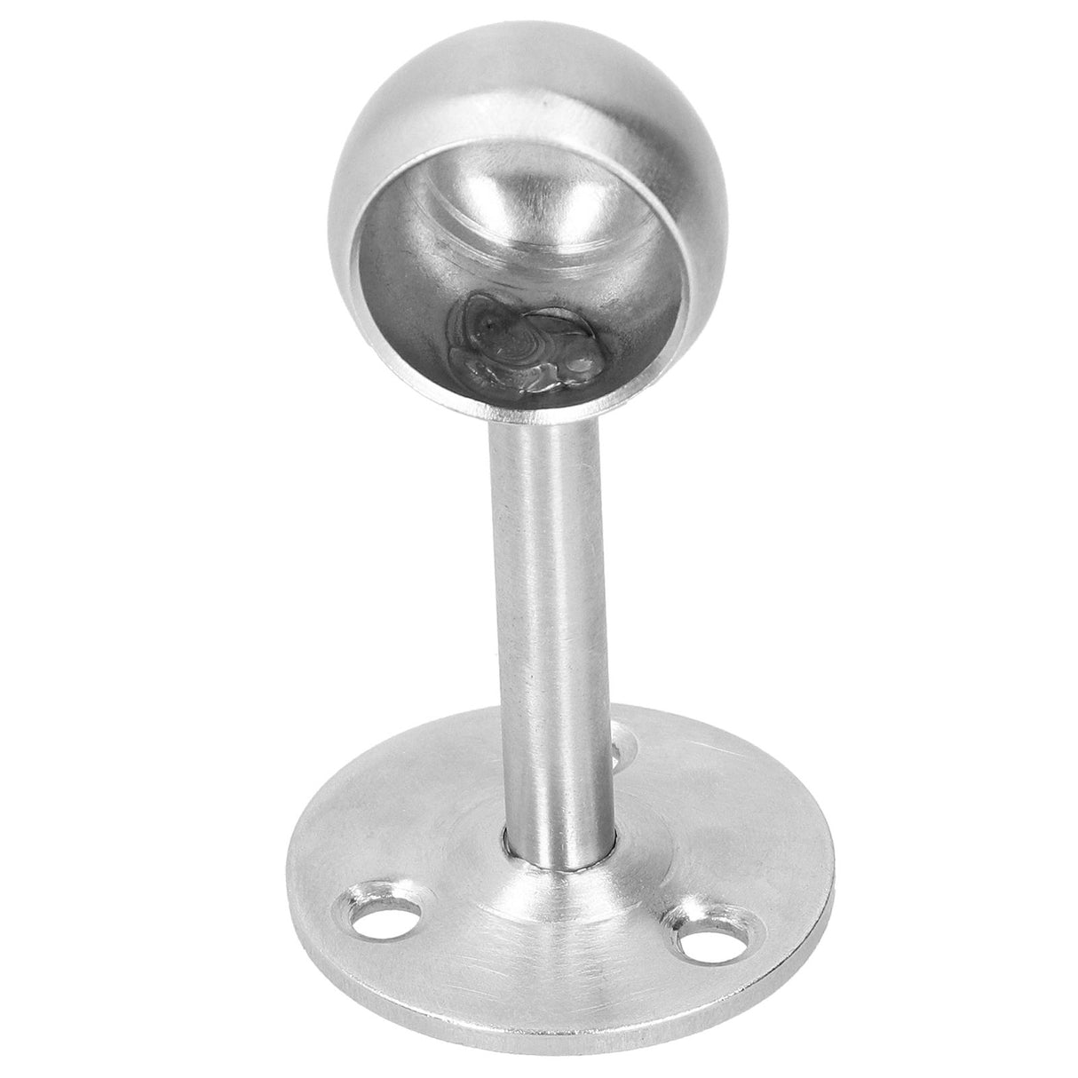 6Pcs Flanged Socket Stainless Steel Curtain Rod Brackets Wardrobe Pole Holder Hardware Fitting22 Half Pass