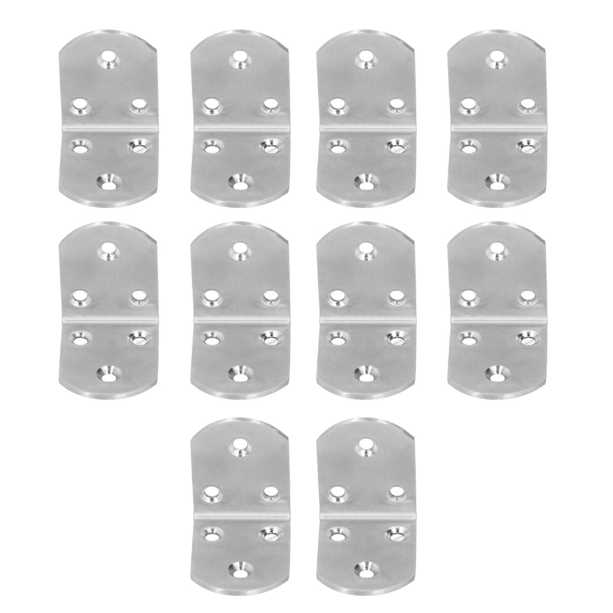 10Pcs Corner Brace Stainless Steel Thicken Right Angle Bracket Connector for Shelf FurnitureS