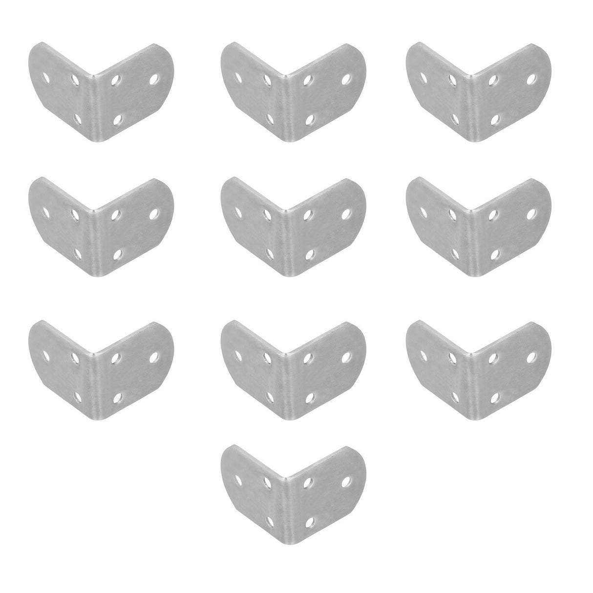 10Pcs Corner Brace Stainless Steel Thicken Right Angle Bracket Connector for Shelf FurnitureS