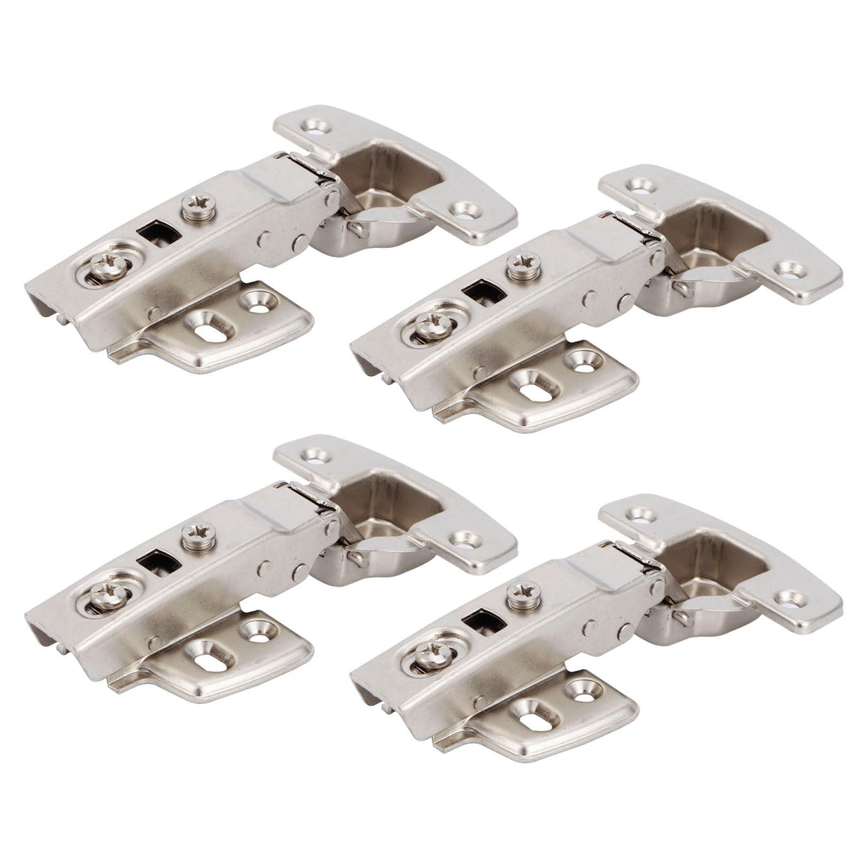 4Sets Hinges for Cabinet Kitchen W/Damping Buffer Door Bisagra Cold Rolled Steel HardwareStraight Arm 11.5 x 7 x 2.5cm