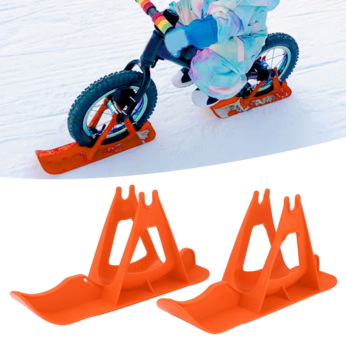 Children's Balanced Car Skis Kids Snowboard Sledge Balanced Scooter Board Ski PartsOrange