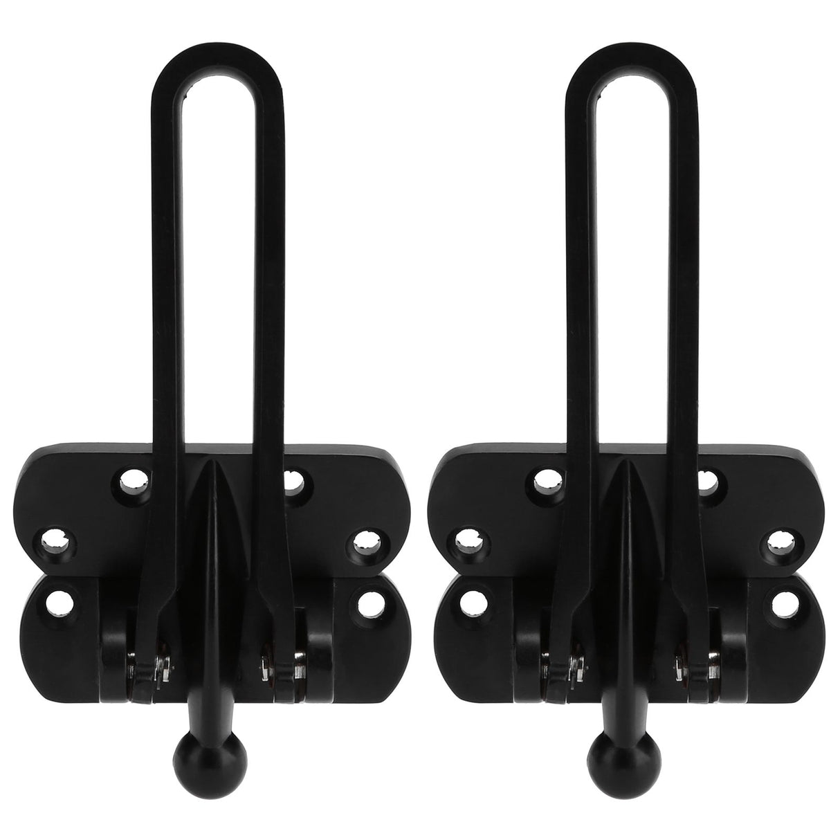 2Set Aluminum Alloy Antitheft Door Buckle Safety Chain Atype Bolt Anti Lock Insurance(black )