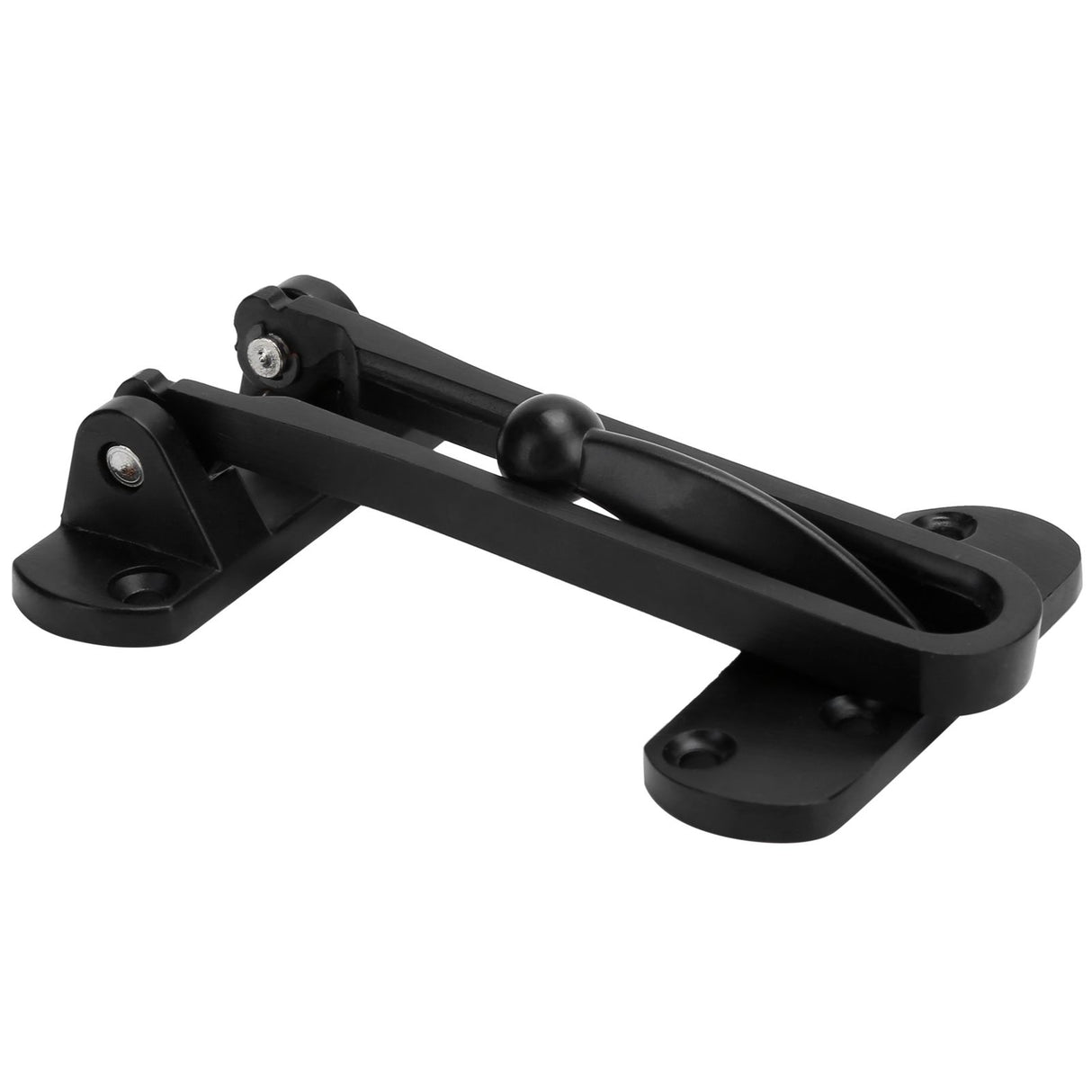 2Set Aluminum Alloy Antitheft Door Buckle Safety Chain Atype Bolt Anti Lock Insurance(black )
