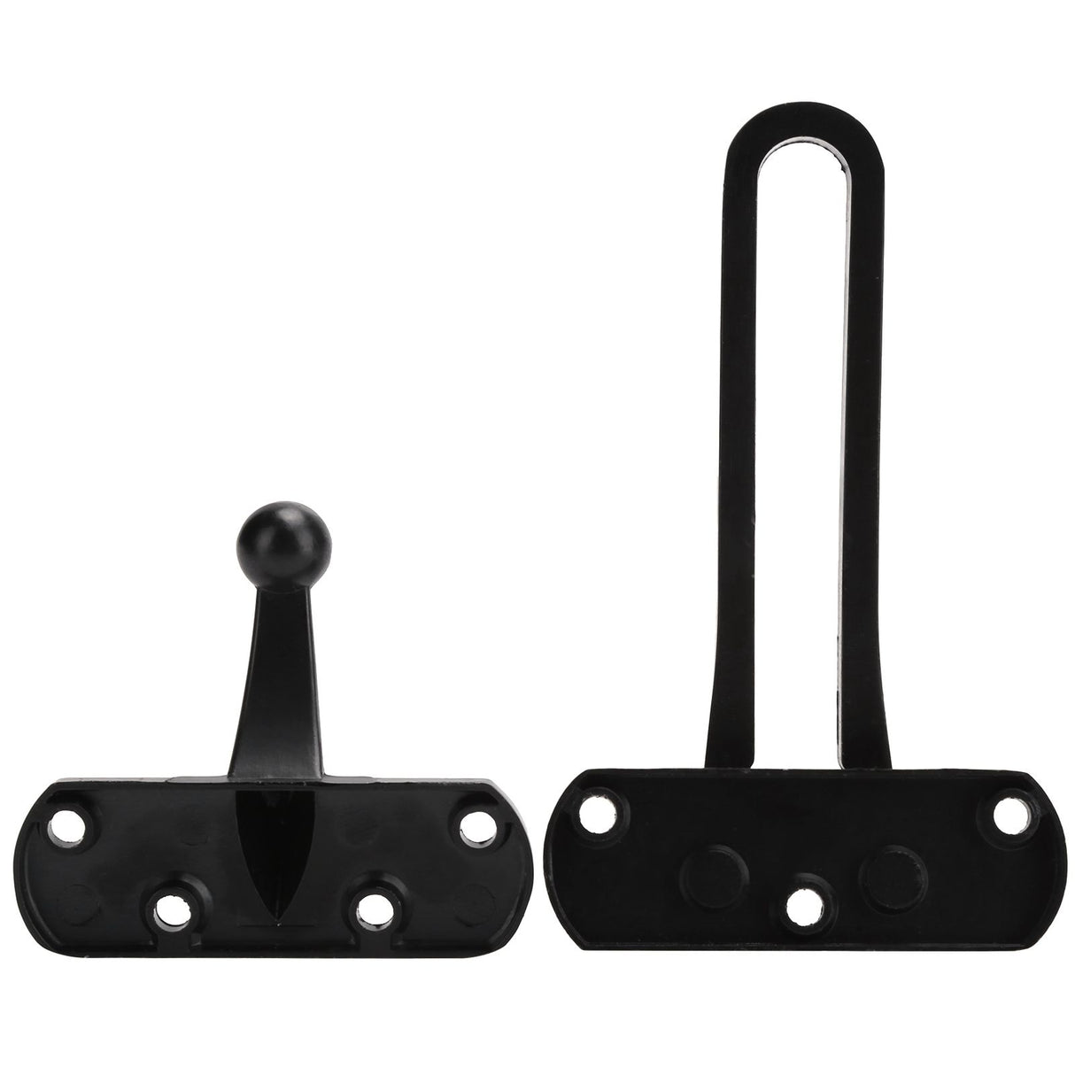 2Set Aluminum Alloy Antitheft Door Buckle Safety Chain Atype Bolt Anti Lock Insurance(black )