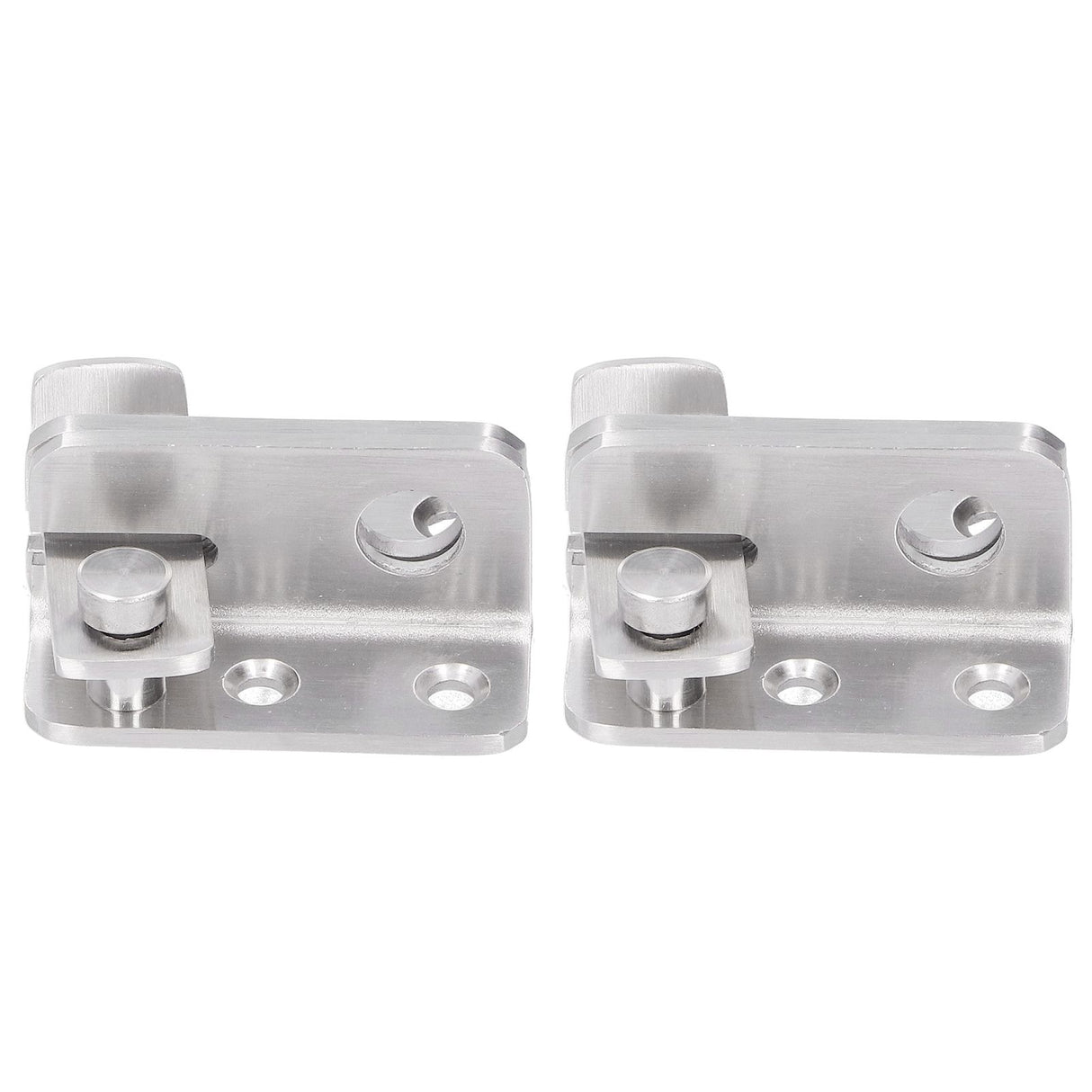2 Sets Manual Door Bolt Stainless Steel PunchFree Bolt Lock Wardrobe Bathroom Door Accessories