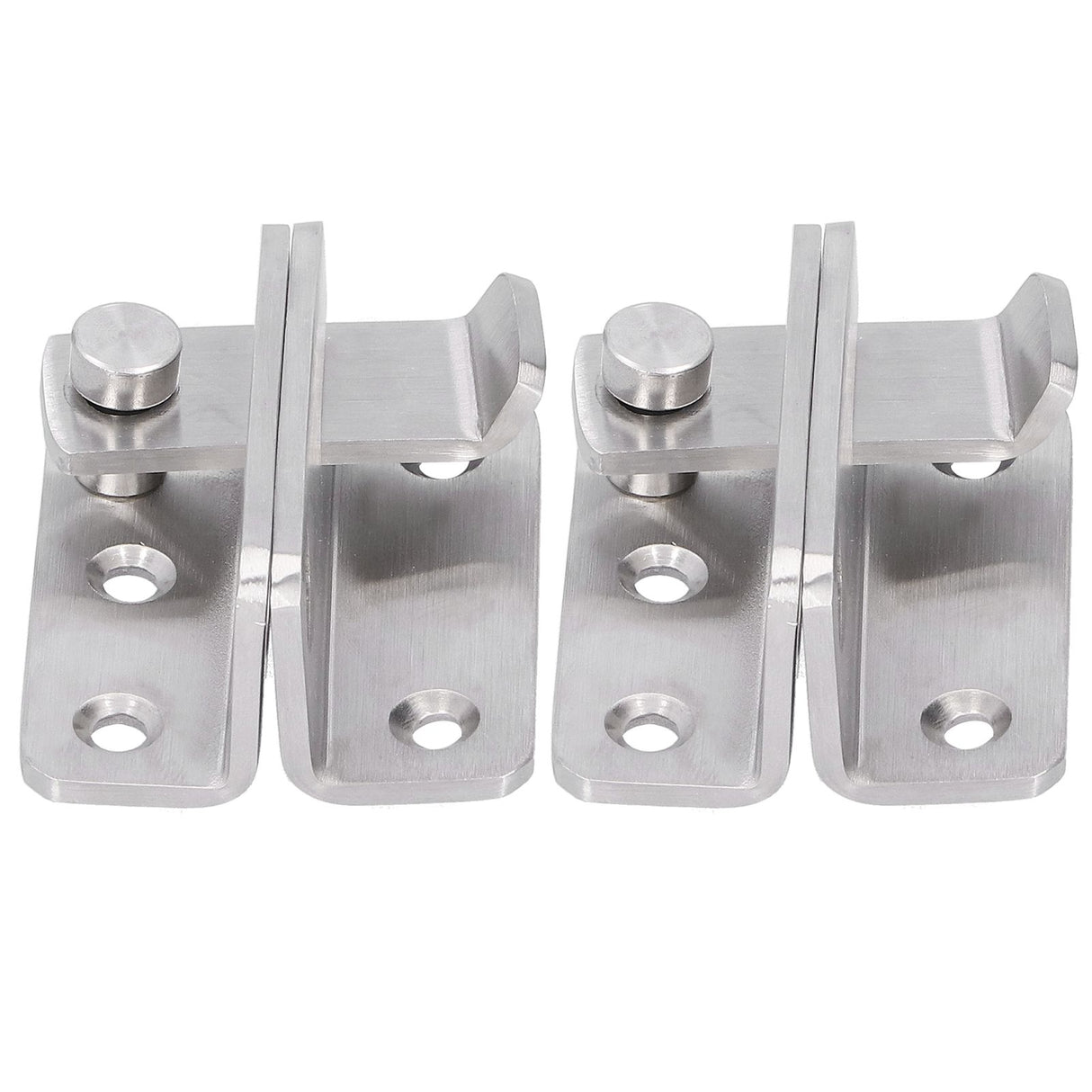 2 Sets Manual Door Bolt Stainless Steel PunchFree Bolt Lock Wardrobe Bathroom Door Accessories
