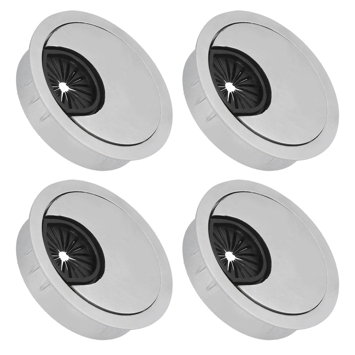 4 Set Desk Cable Wire Grommet PC Computer Desk Cord Grommet Cable Hole Cover Organizers50 Brushed