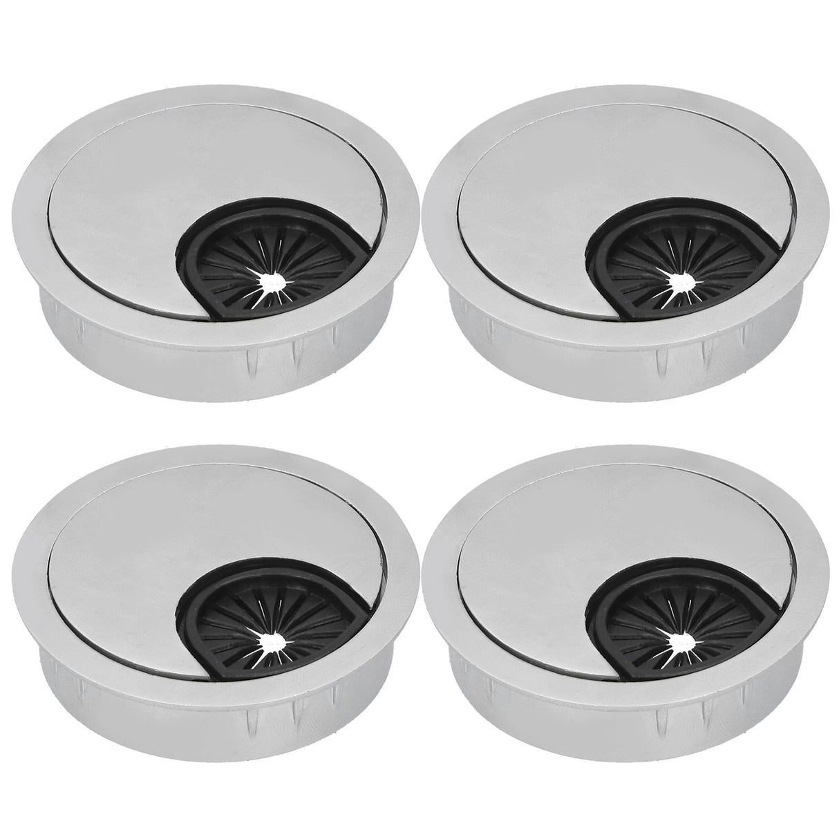 4 Set Desk Cable Wire Grommet PC Computer Desk Cord Grommet Cable Hole Cover Organizers50 Brushed