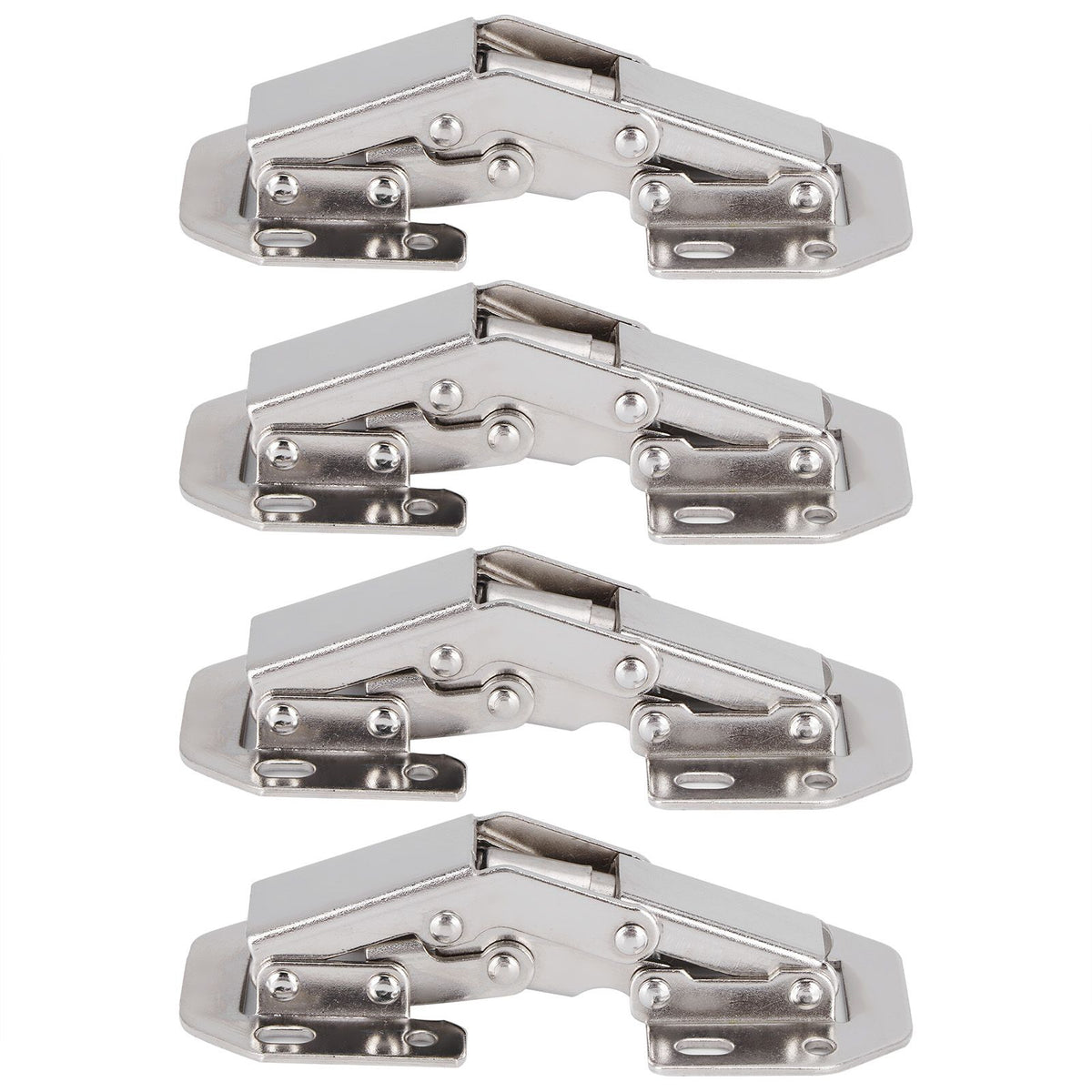 4Set Cabinet Hinges Bridge Shaped Door Hinge Kit for Cupboard Closet Wardrobe Furniture