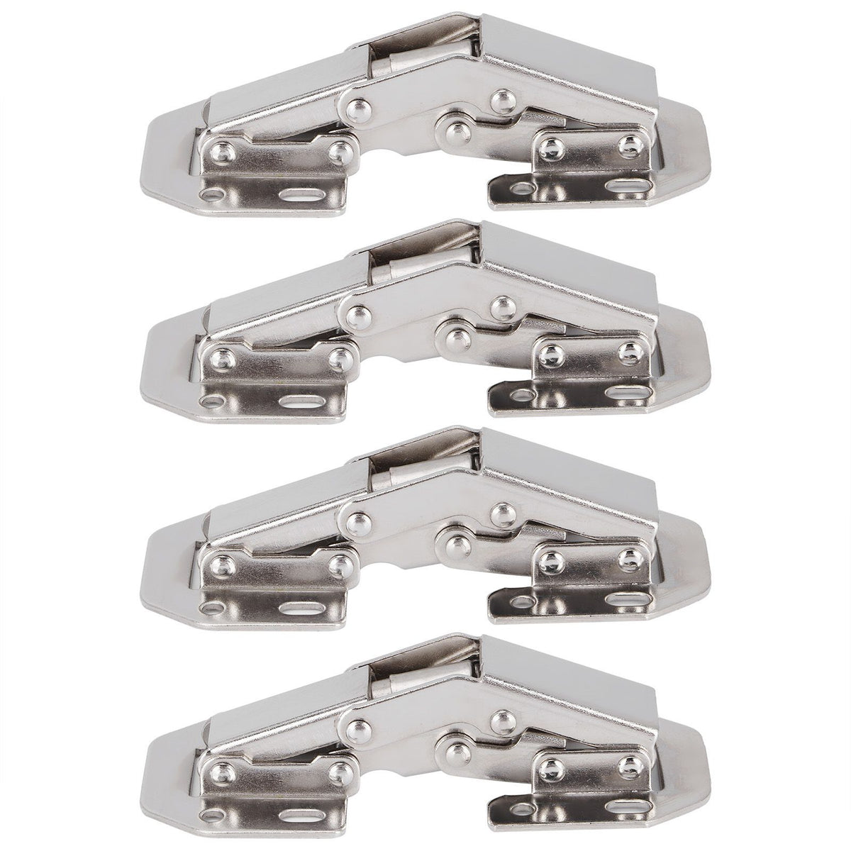 4Set Cabinet Hinges Bridge Shaped Door Hinge Kit for Cupboard Closet Wardrobe Furniture