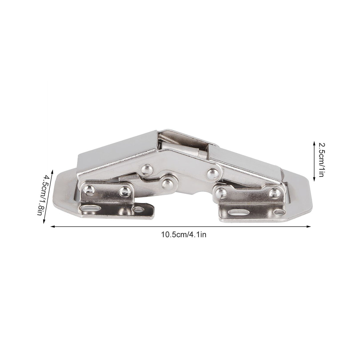 4Set Cabinet Hinges Bridge Shaped Door Hinge Kit for Cupboard Closet Wardrobe Furniture