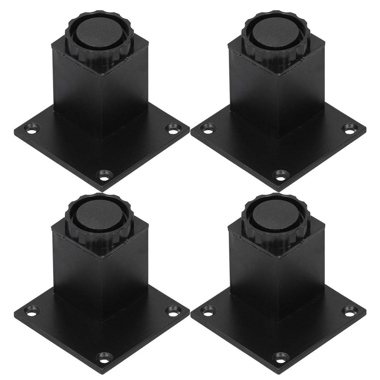 4Pcs/Set Furniture Leg Adjustable Height Aluminum Alloy Square Support for Sofa Cabinet60mm