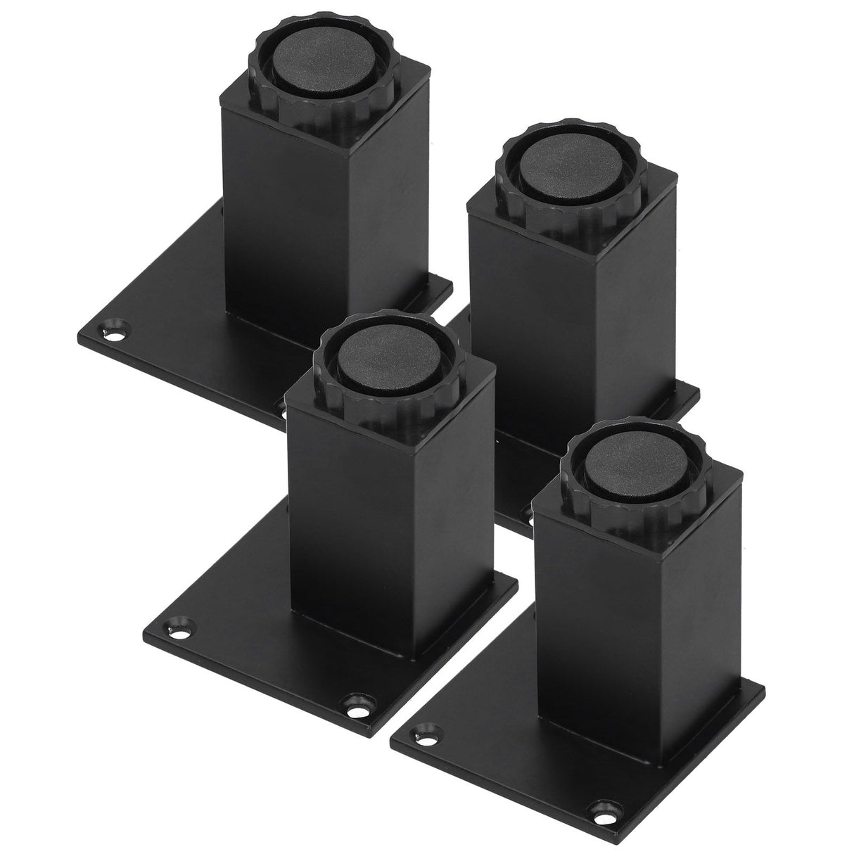 4Pcs/Set Furniture Leg Adjustable Height Aluminum Alloy Square Support for Sofa Cabinet80mm