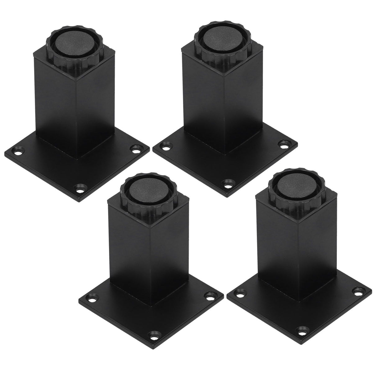 4Pcs/Set Furniture Leg Adjustable Height Aluminum Alloy Square Support for Sofa Cabinet80mm