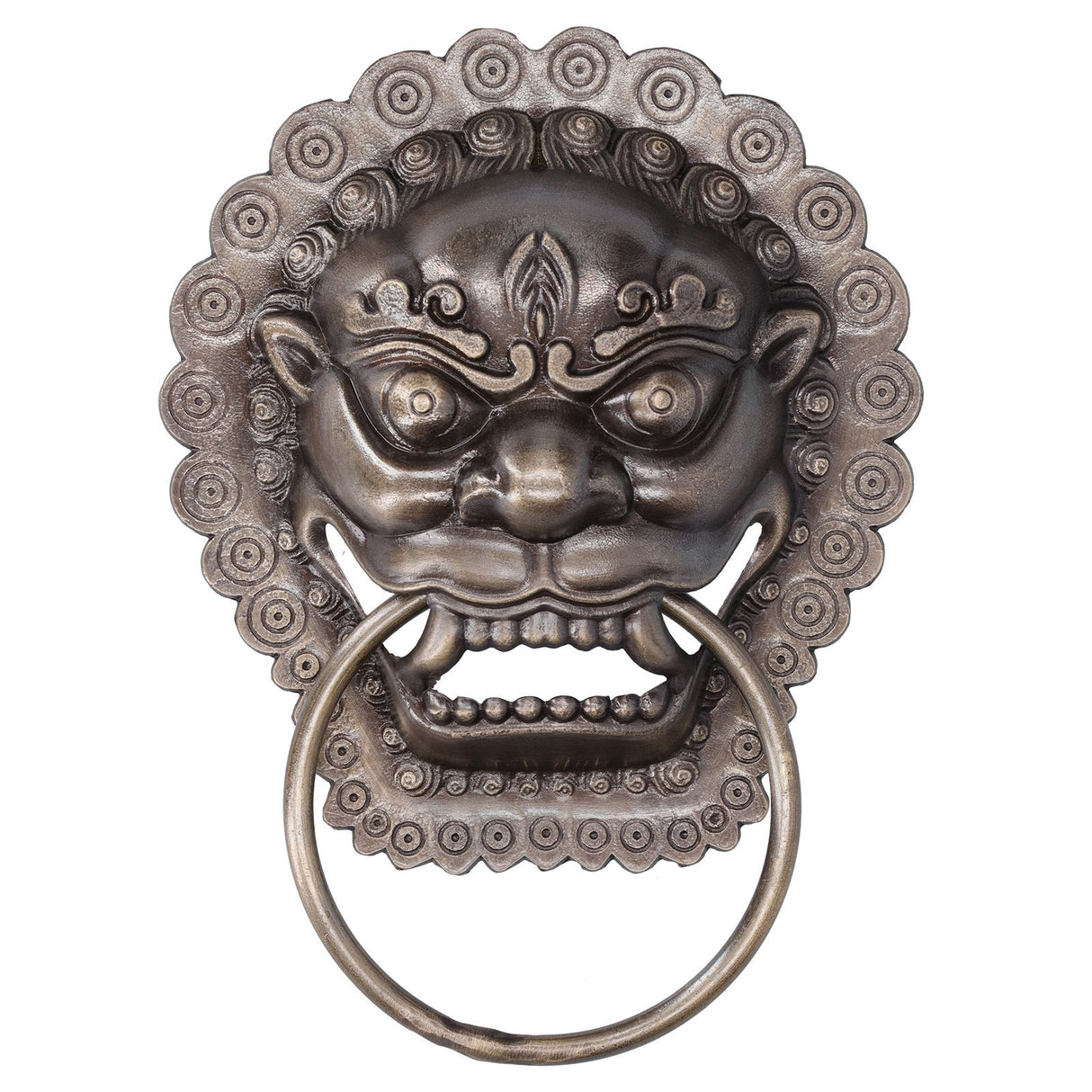 Chinese Style Door Knocker Antique Animal Head Door Ring Wooden Door Pull Ring Replacement Parts