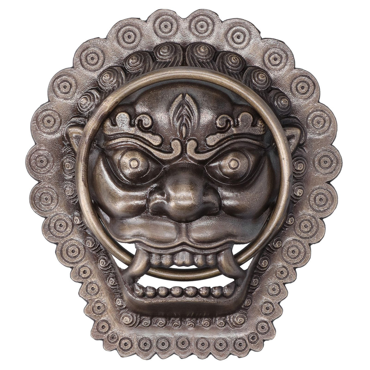 Chinese Style Door Knocker Antique Animal Head Door Ring Wooden Door Pull Ring Replacement Parts