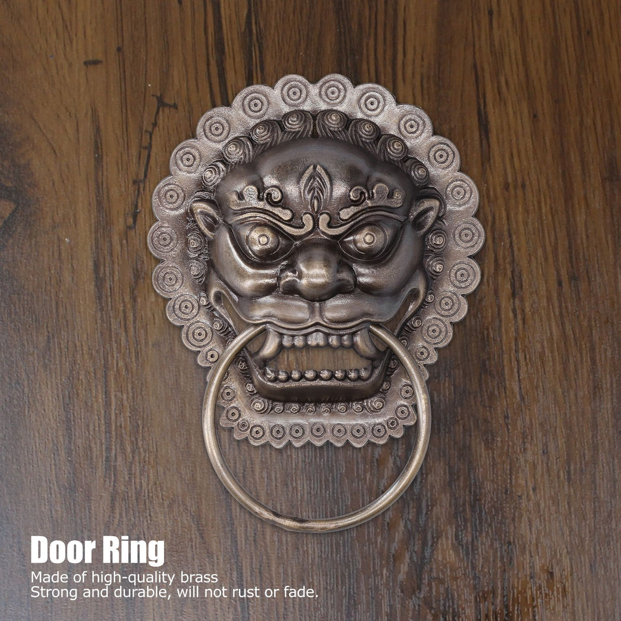 Chinese Style Door Knocker Antique Animal Head Door Ring Wooden Door Pull Ring Replacement Parts