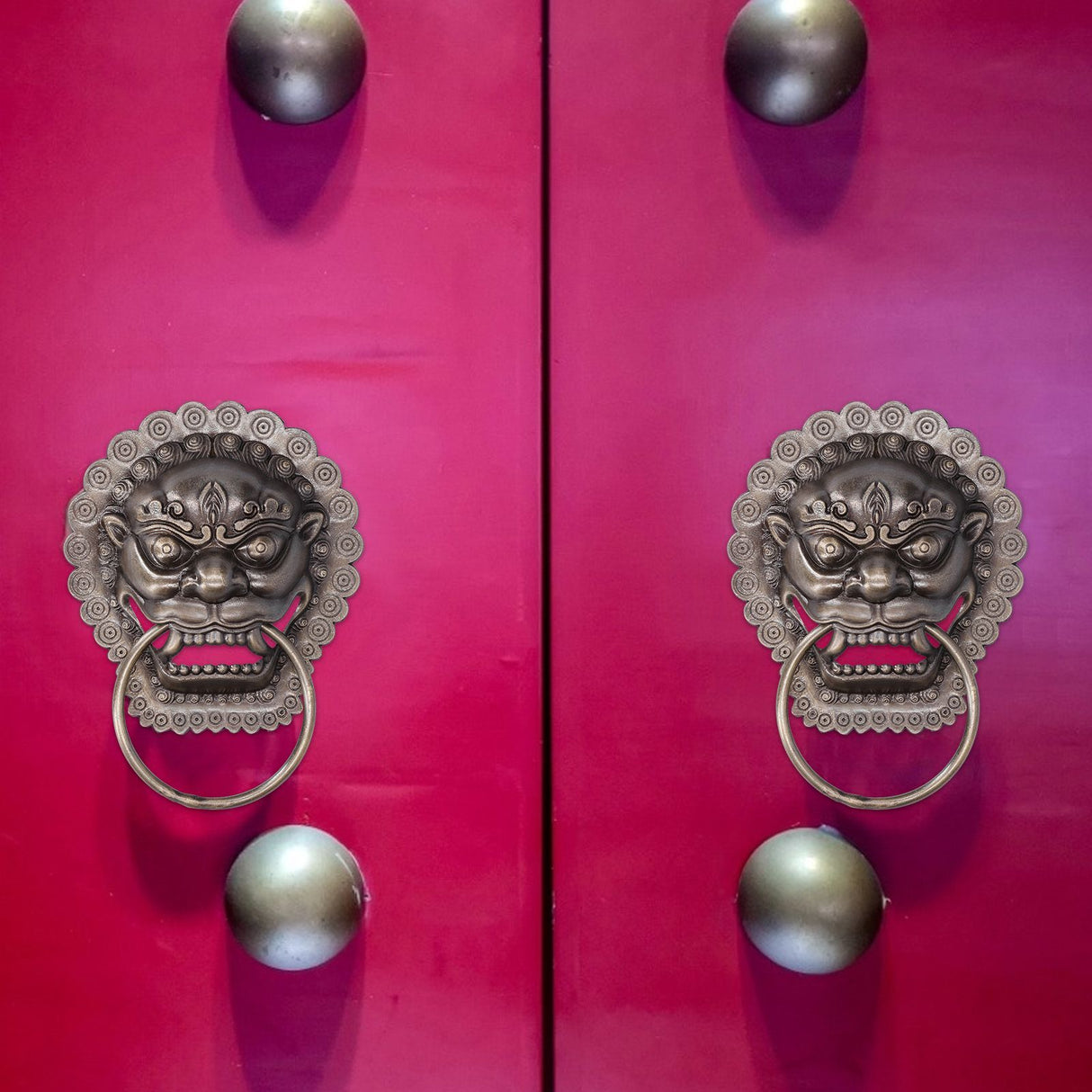 Chinese Style Door Knocker Antique Animal Head Door Ring Wooden Door Pull Ring Replacement Parts