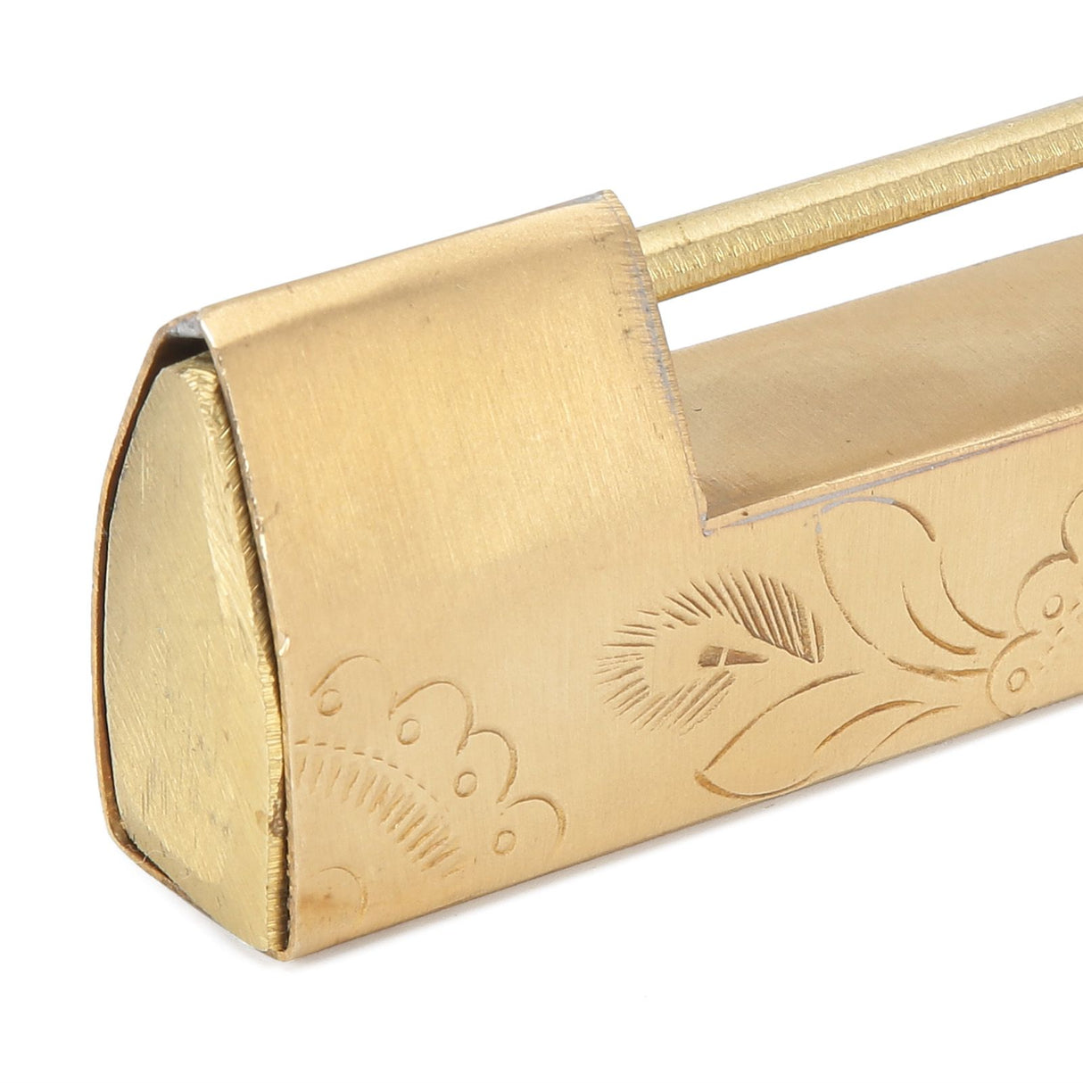Brass Lock with Key 6.5cm Antique Chinese Style Carved Padlock for Jewelry Box Cabinet