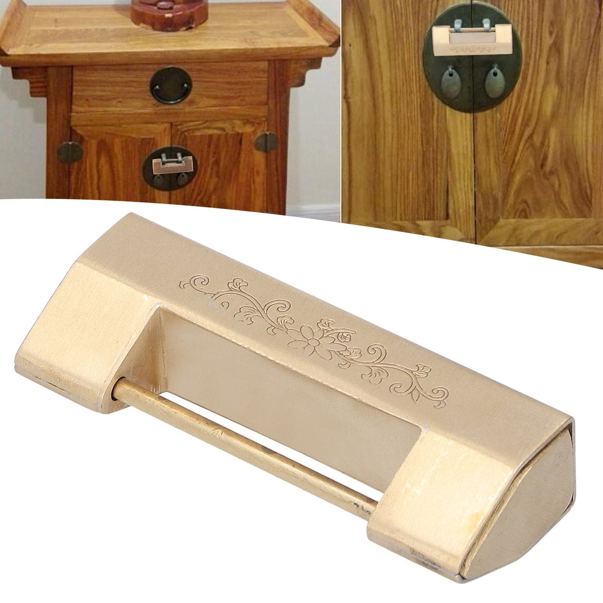 4.4cm Spacing Mini Vintage Padlock Dedicated Carved Jewelry Box Padlock with Key