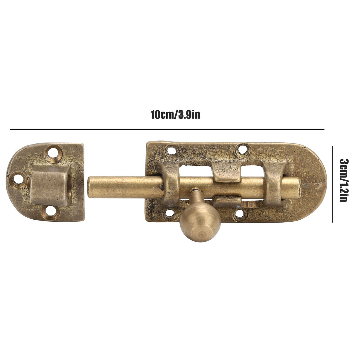 Vintage Brass Door Latch Antique Door Window Bolts Buckle Sliding Lock Hardware Fittings