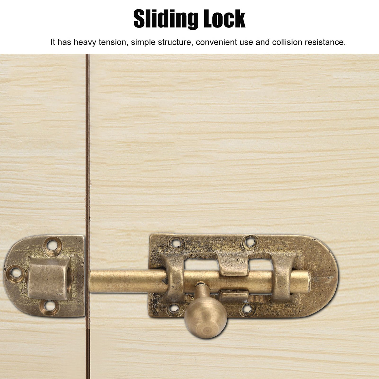 Vintage Brass Door Latch Antique Door Window Bolts Buckle Sliding Lock Hardware Fittings