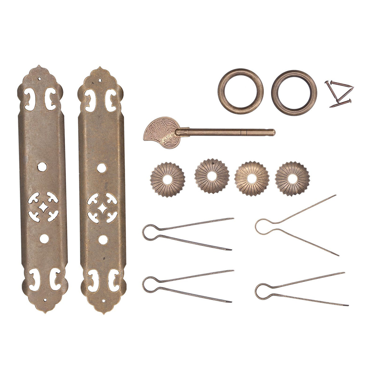 Chinese Style Door Handle Retro Straight Bar Hollow Handle Drawer Cupboard Hardware Fittings