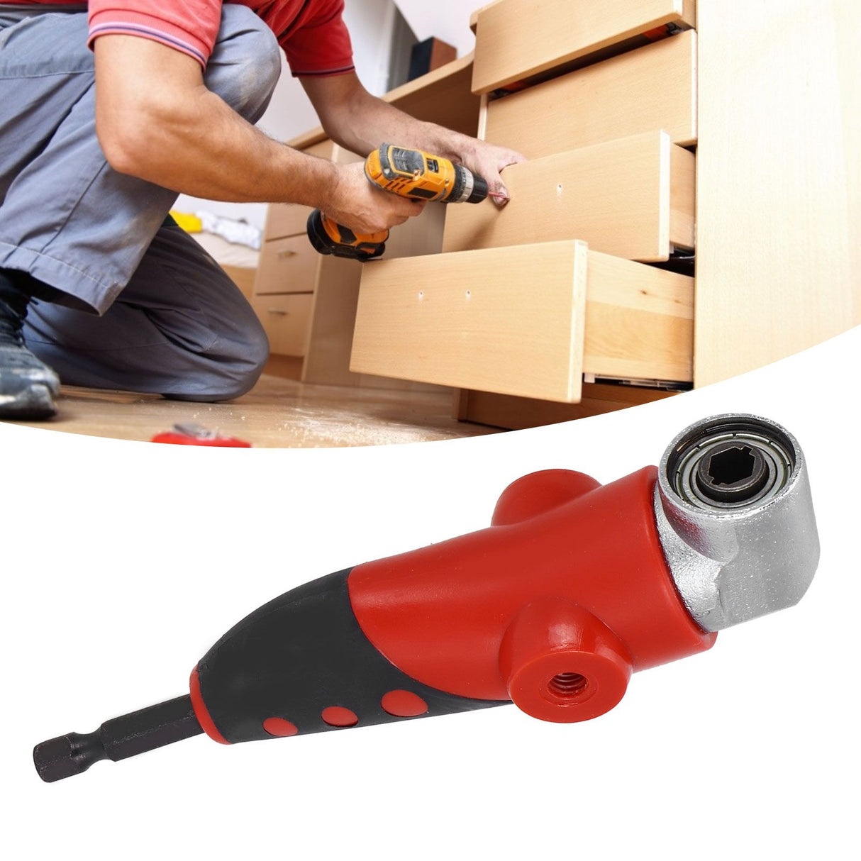 1/4in Hex Shank Screwdriver 105 Degrees Angle Driver Drill Bit Set Power Screwdriver