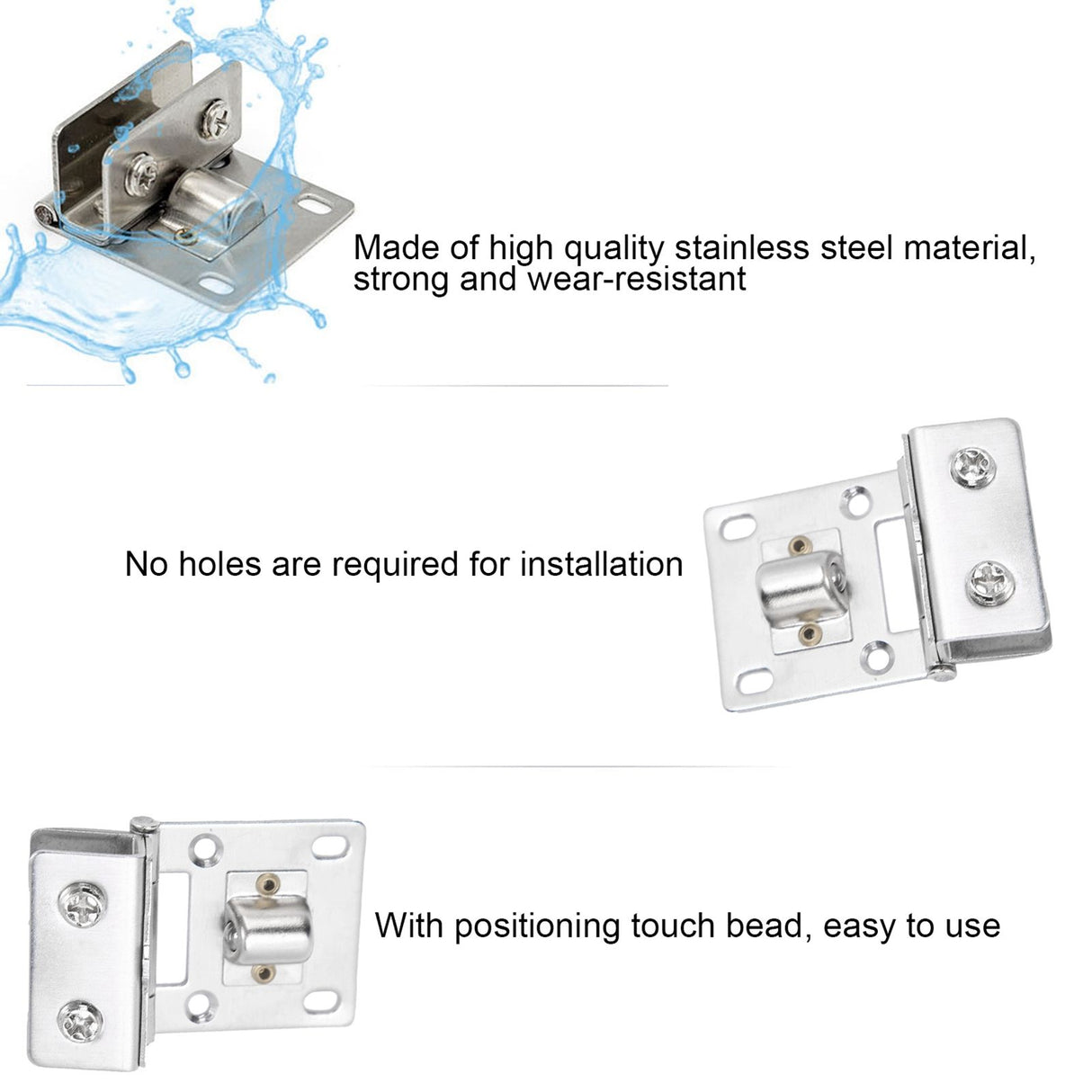Stainless Steel Glass Door Hinge Punchfree Clamp Clip Bracket S Unilateral Clip