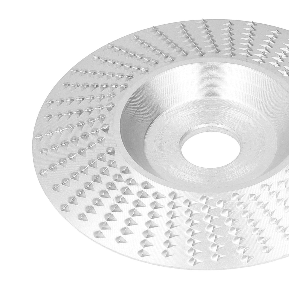 Grinding Shaping Disc Tungsten Carbide 100mm OD 16mm Hole Dia for Angle Grinder WoodworkingSilver