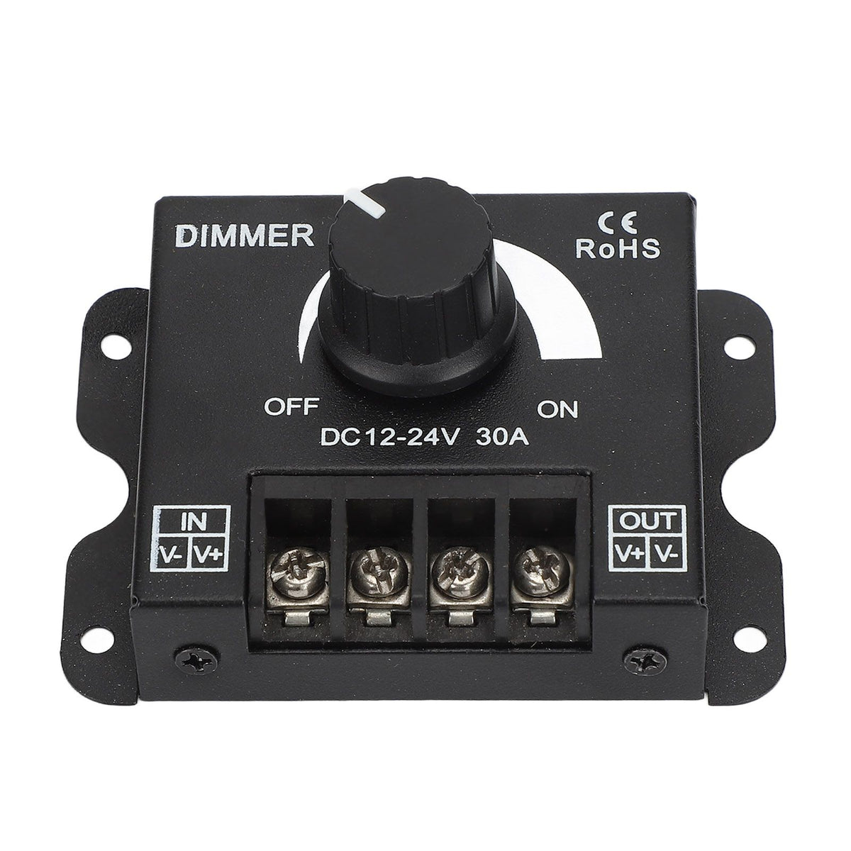 LED Dimmer Single Channel Stepless Dimming Excellent Heat Dissipation LED Light Strip Dimmer DC 12‑24V