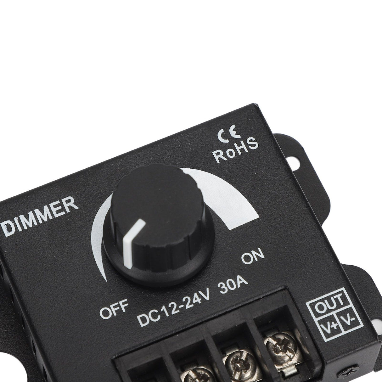 LED Dimmer Single Channel Stepless Dimming Excellent Heat Dissipation LED Light Strip Dimmer DC 12‑24V