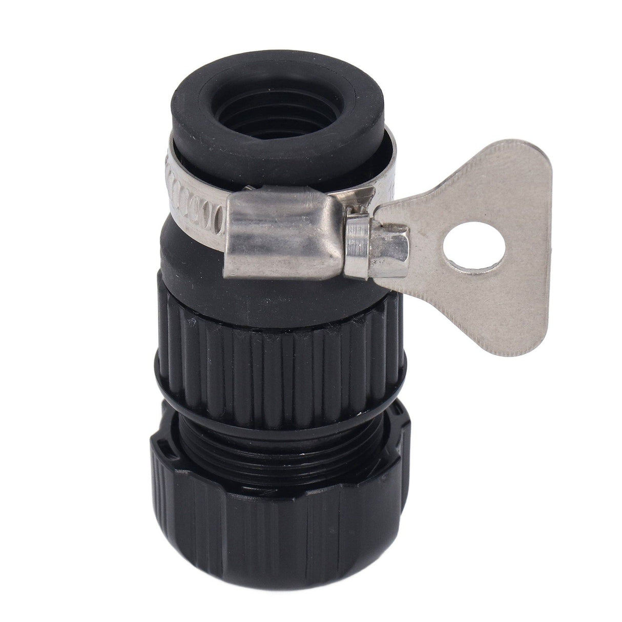 3pcs Tap Connector Adapter PP Stainless Steel Home Water Hose Accessories for Garden Car Washing with Clamp 16‑18 Outer Diameter