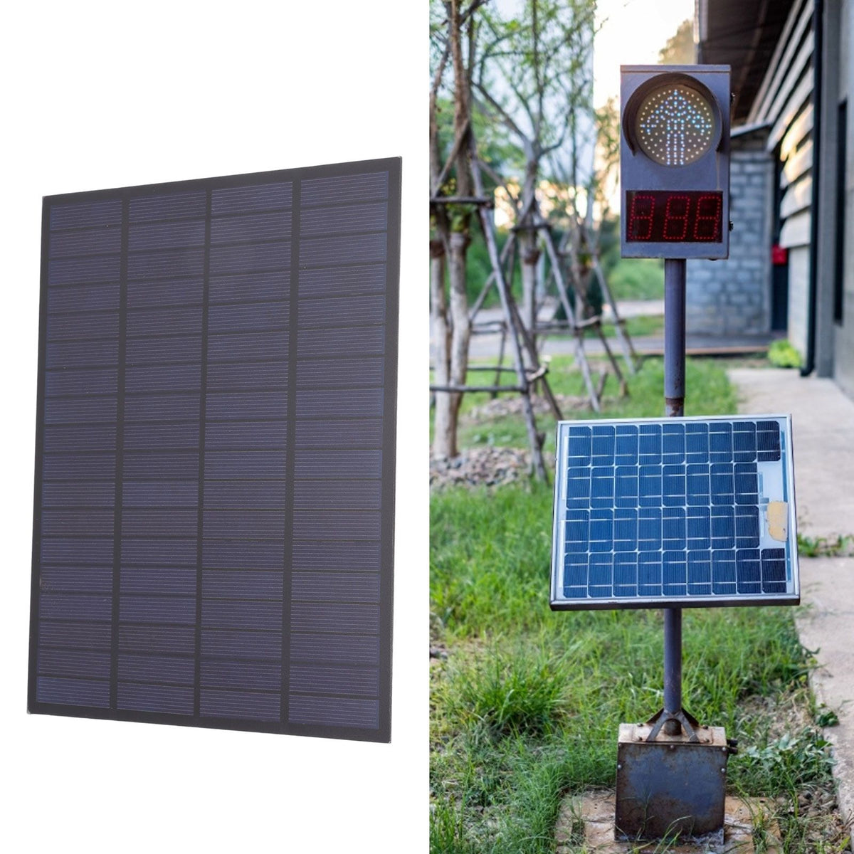 18V 5W Polycrystalline Mini Solar Panel Outdoor Portable Epoxy Solar Panel Charger for DIY Solar Lawn Light